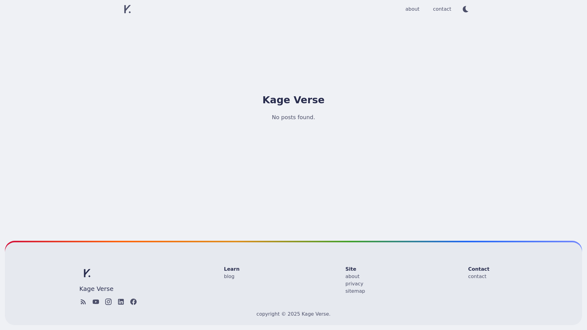 website screenshot of https://kage-verse1.pages.dev/