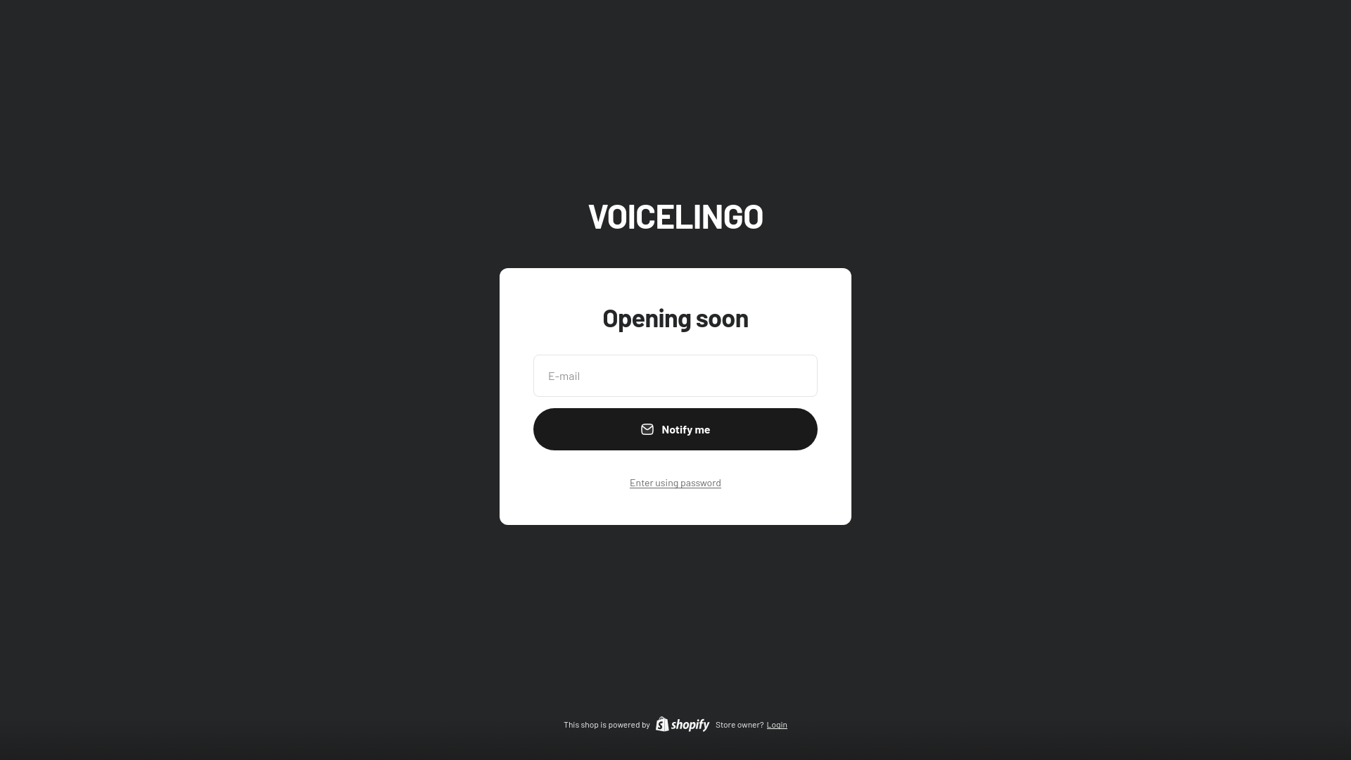 website screenshot of https://voicelingo.store/