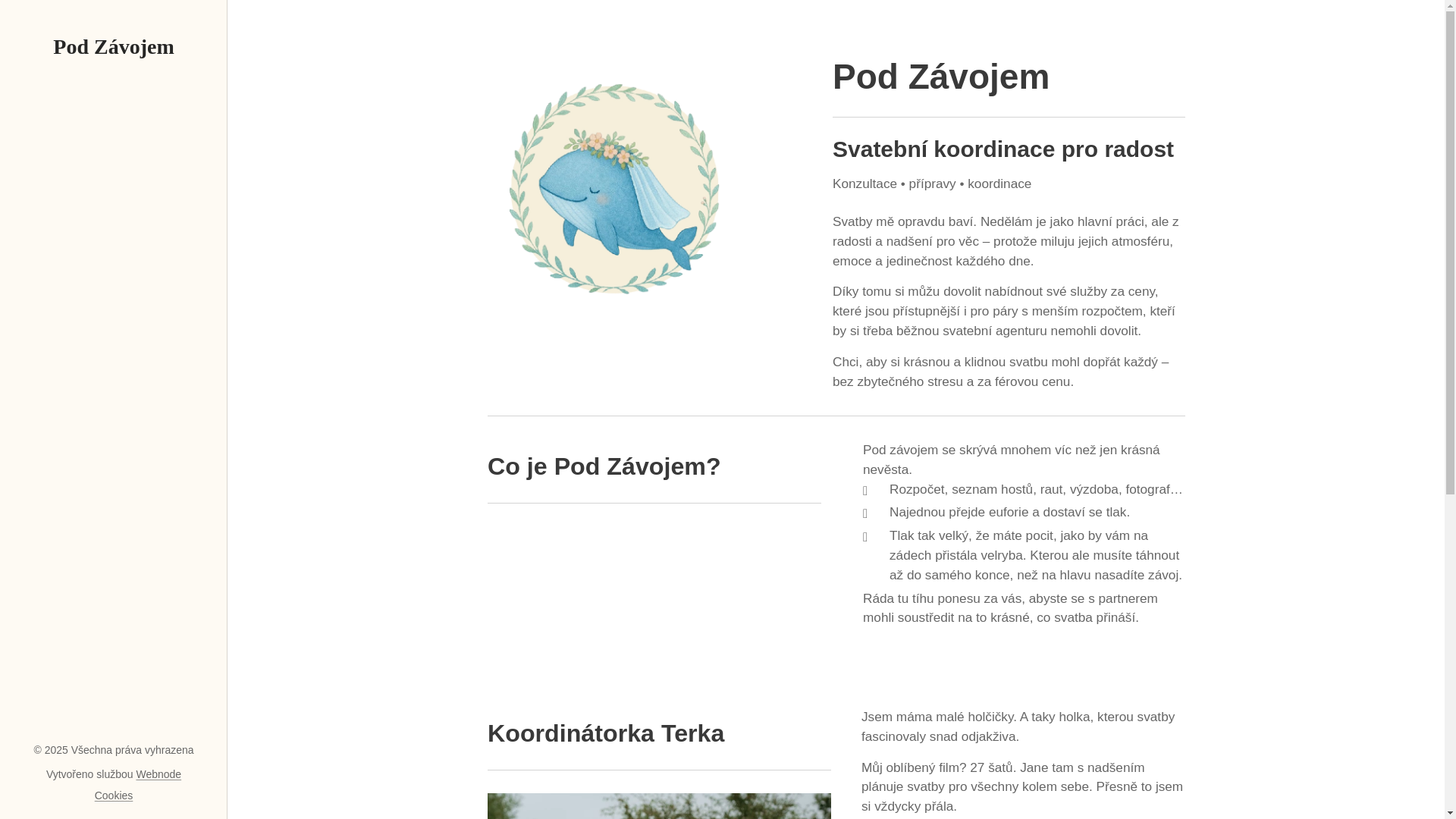 website screenshot of https://pod-zavojem.cz/