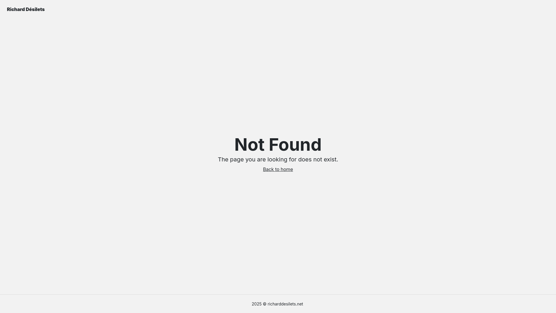 website screenshot of https://richarddesilets.net/