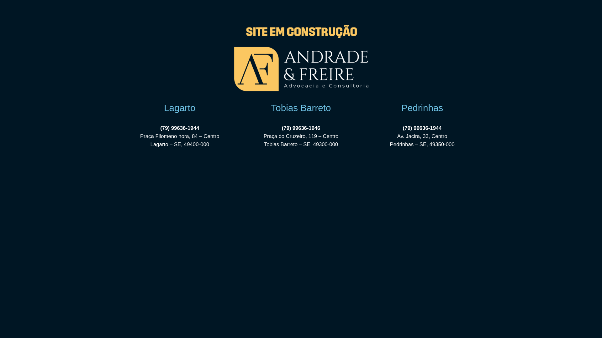 website screenshot of https://andradeefreire.adv.br/