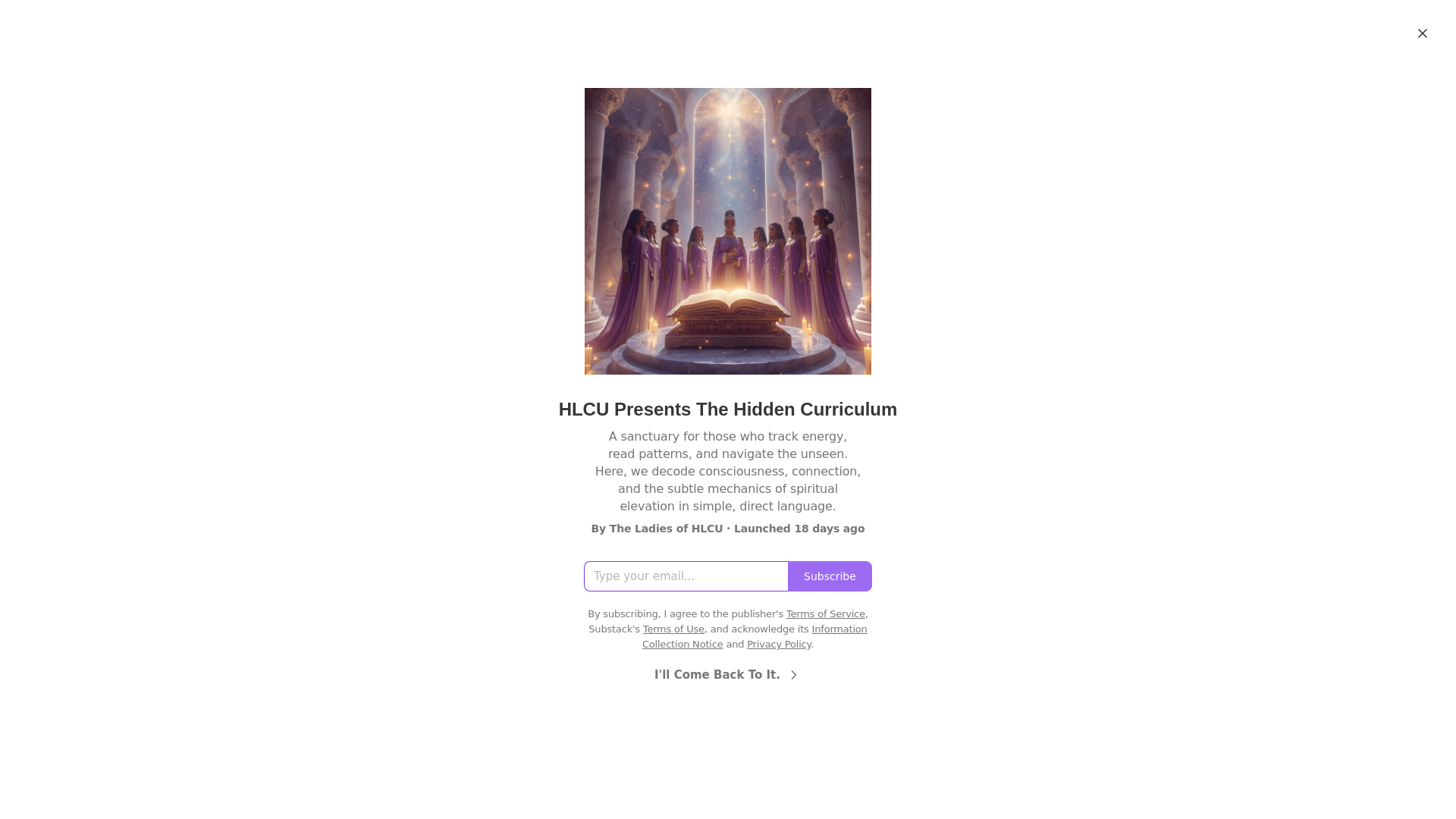 website screenshot of https://hlcu.substack.com/
