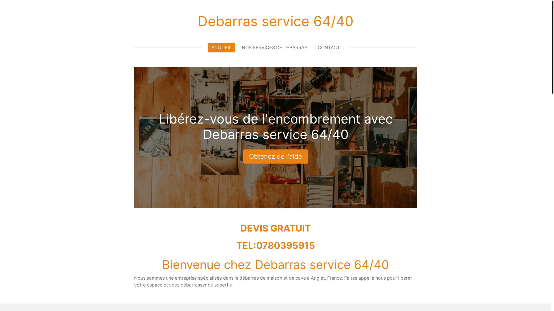 website screenshot of https://debarras-service-64-40.fr/