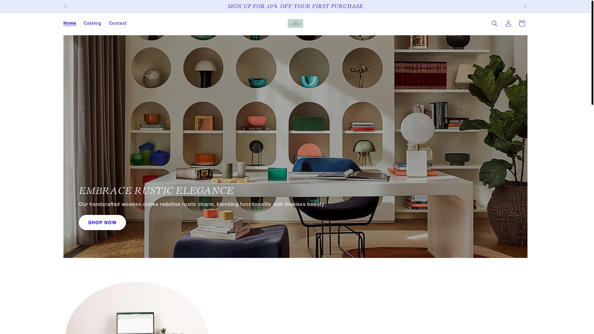 website screenshot of https://dupuistore.shop/