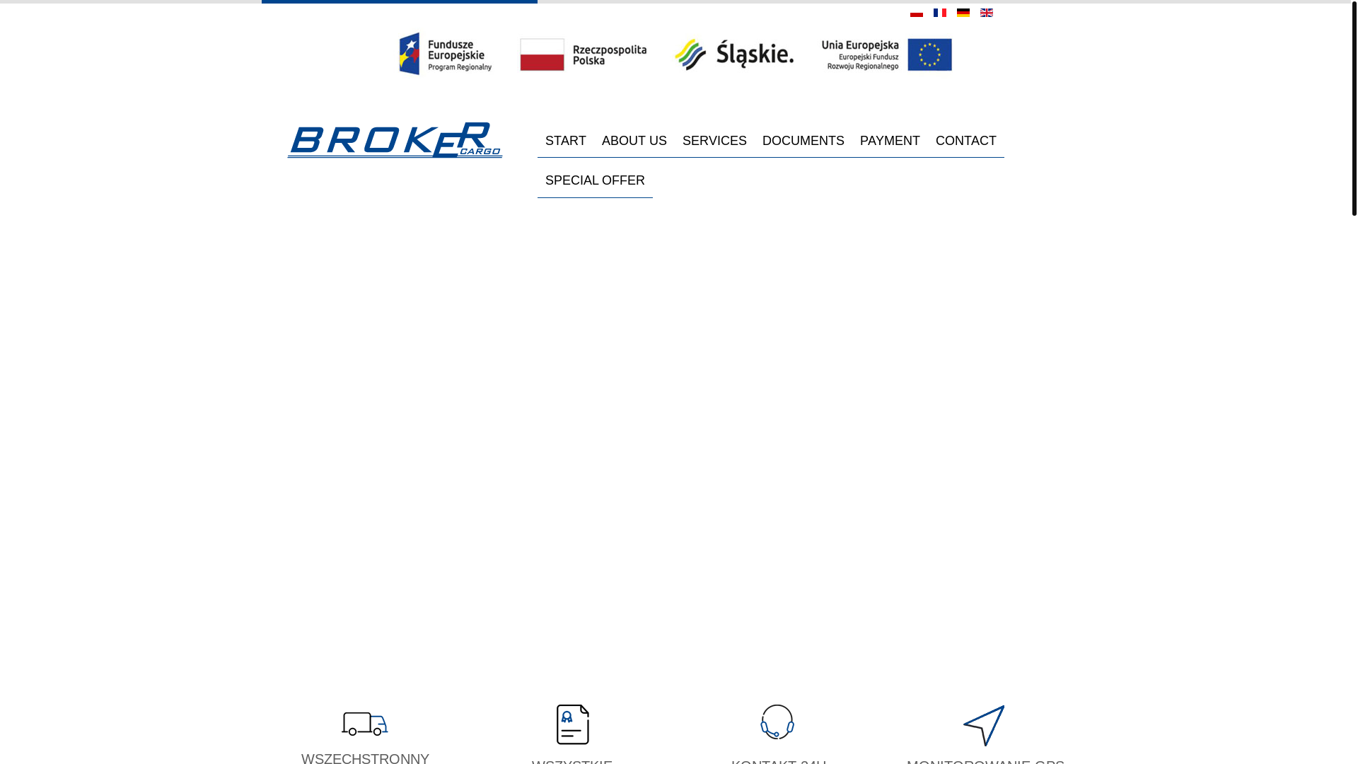 website screenshot of https://brokercargo-spedition.eu/