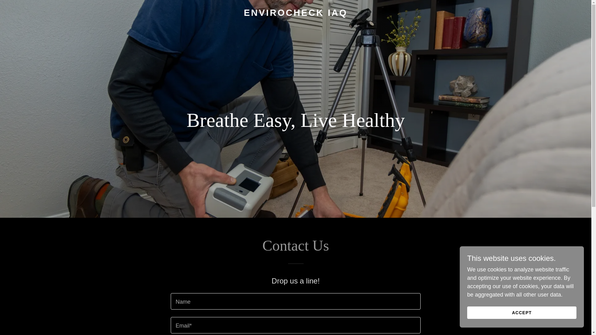 website screenshot of https://envirocheckiaq.com/