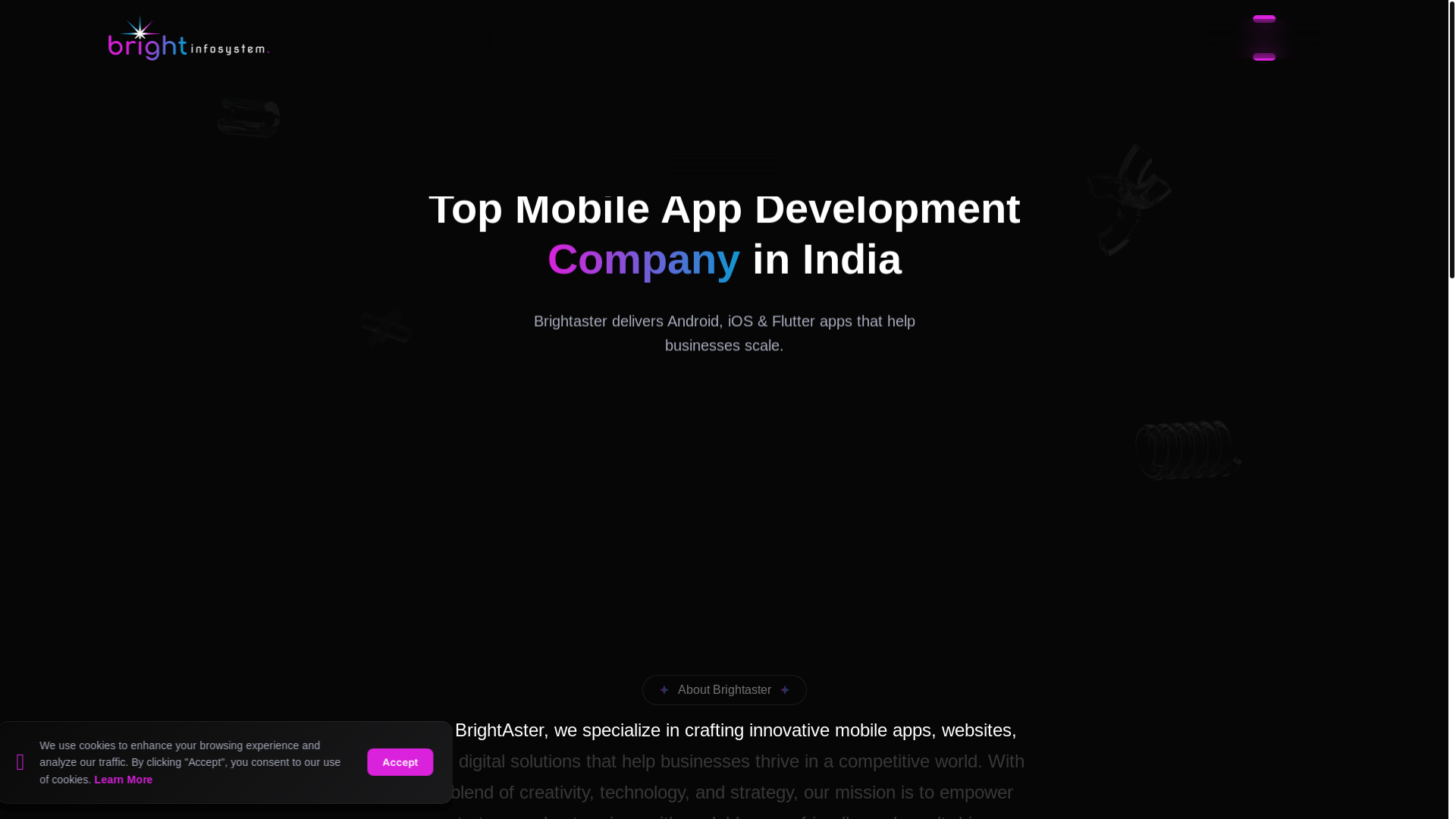 website screenshot of https://brightinfosystem.in/