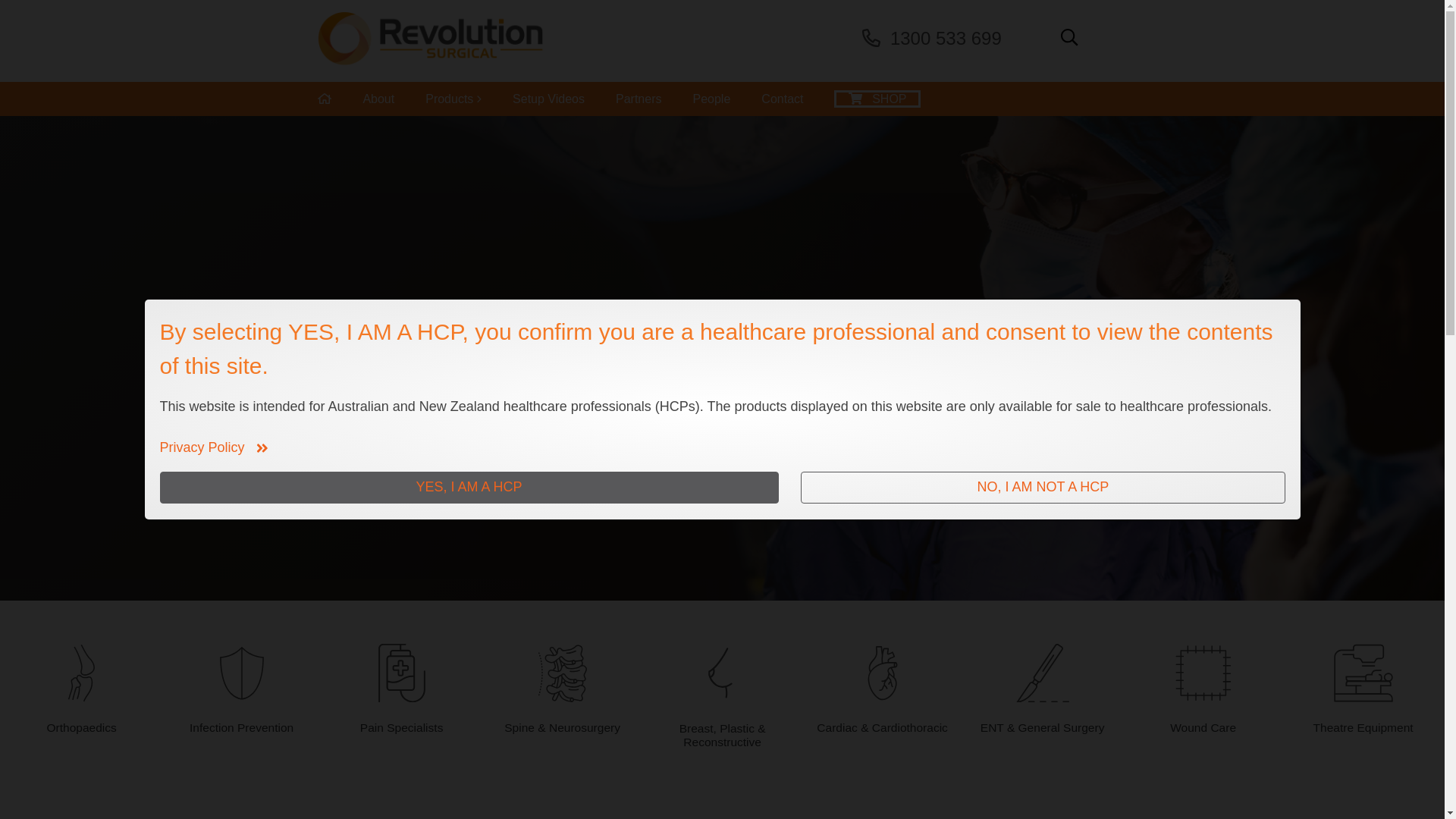 website screenshot of https://revolution-surgical.services/