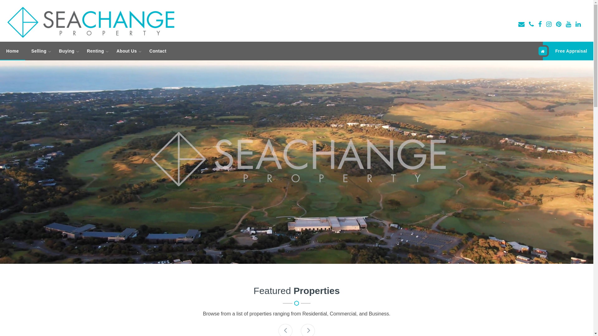 website screenshot of https://seachangeproperty.online/