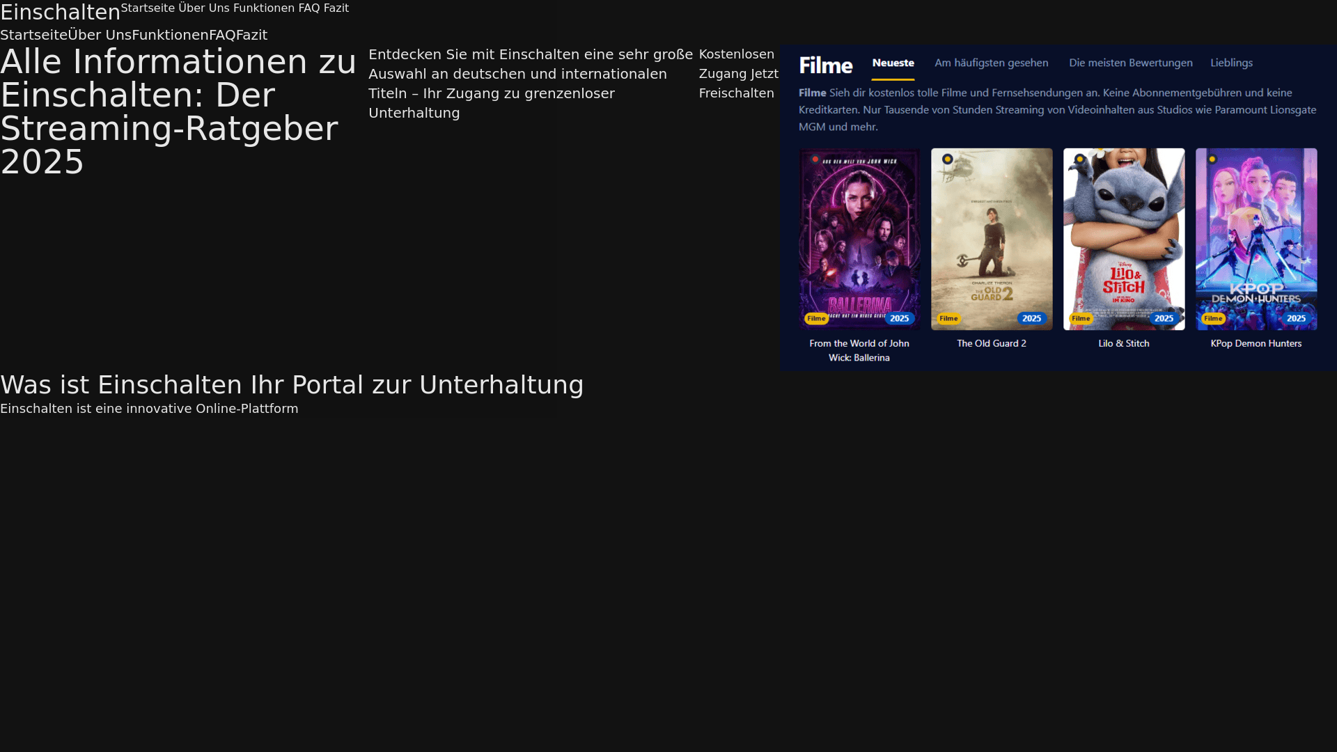 website screenshot of https://einschalten-qe5b.pages.dev/