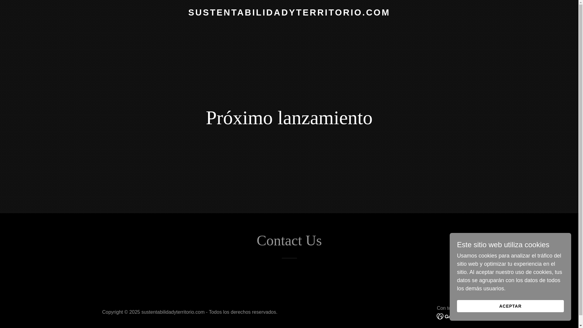 website screenshot of https://sustentabilidadyterritorio.com/