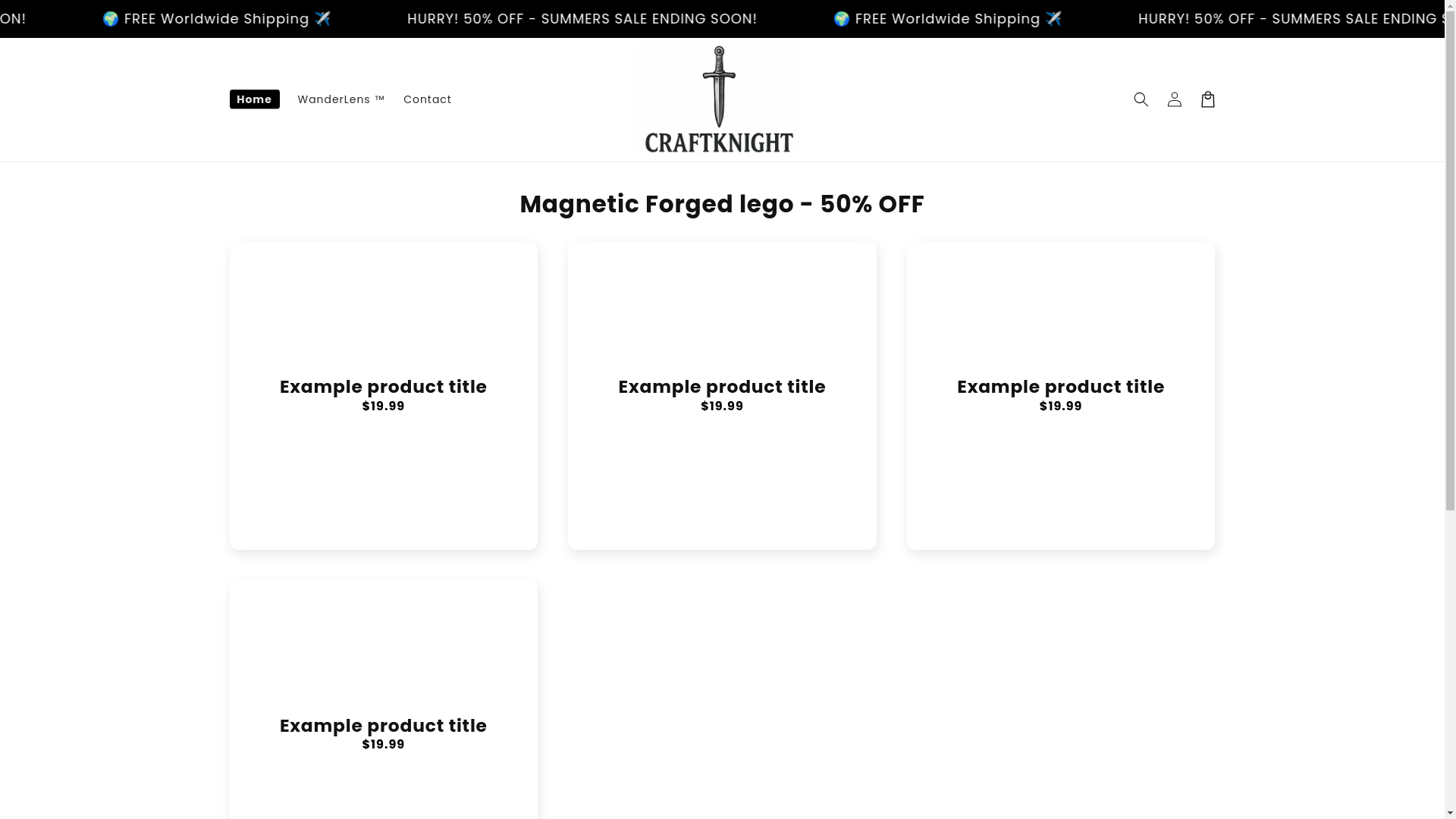 website screenshot of https://wanderlensco.store/