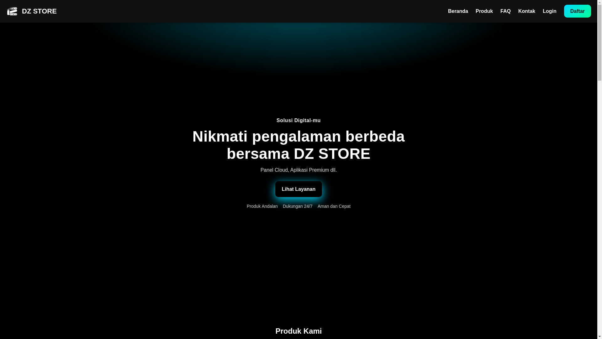 website screenshot of https://dzstore.web.id/