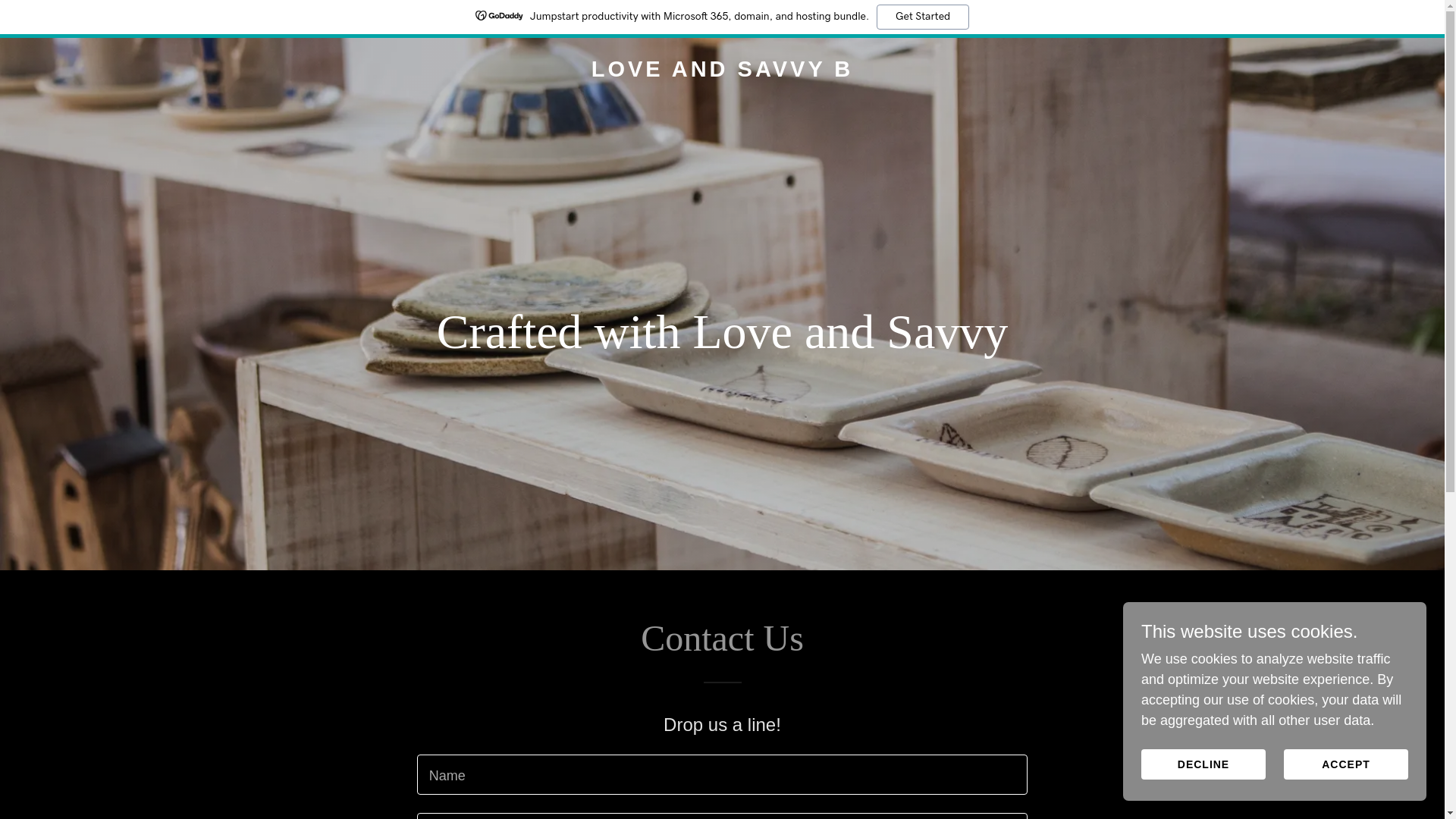 website screenshot of https://loveandsavvyb.uk/