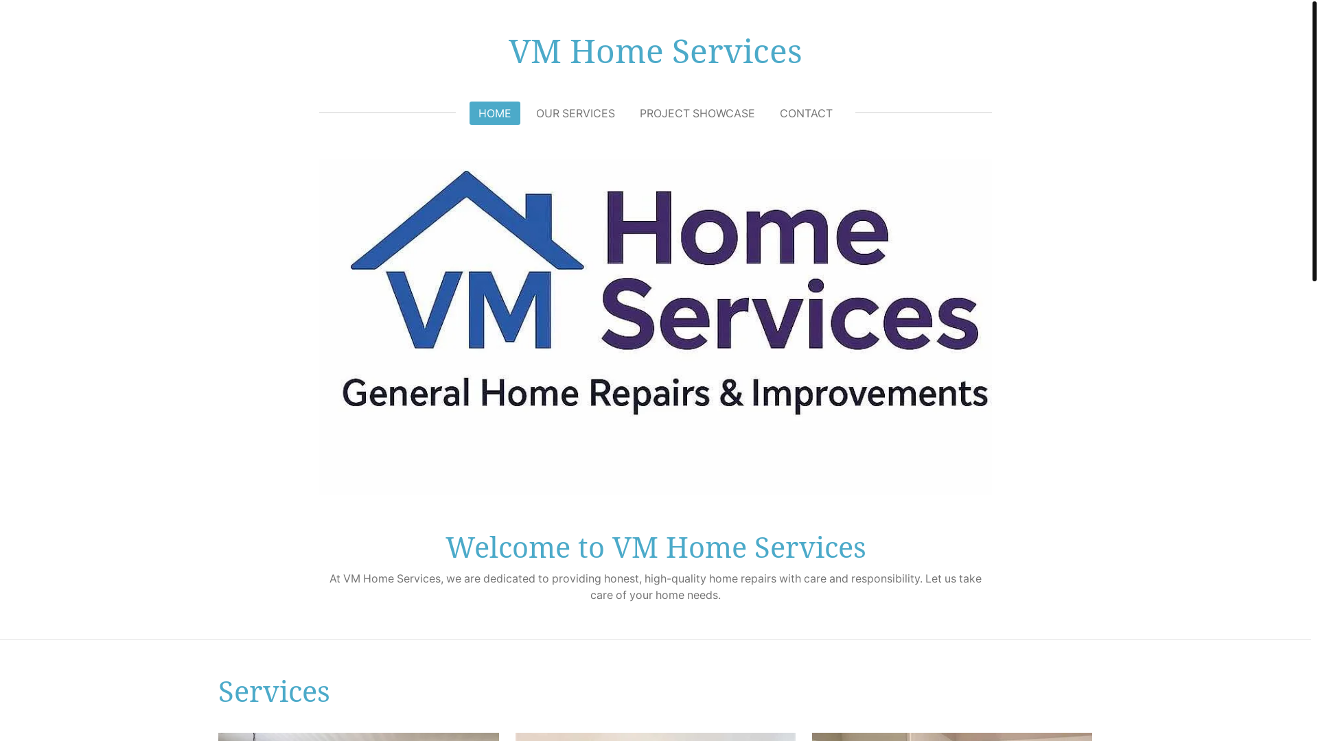 website screenshot of https://vmhomeservices1.com/