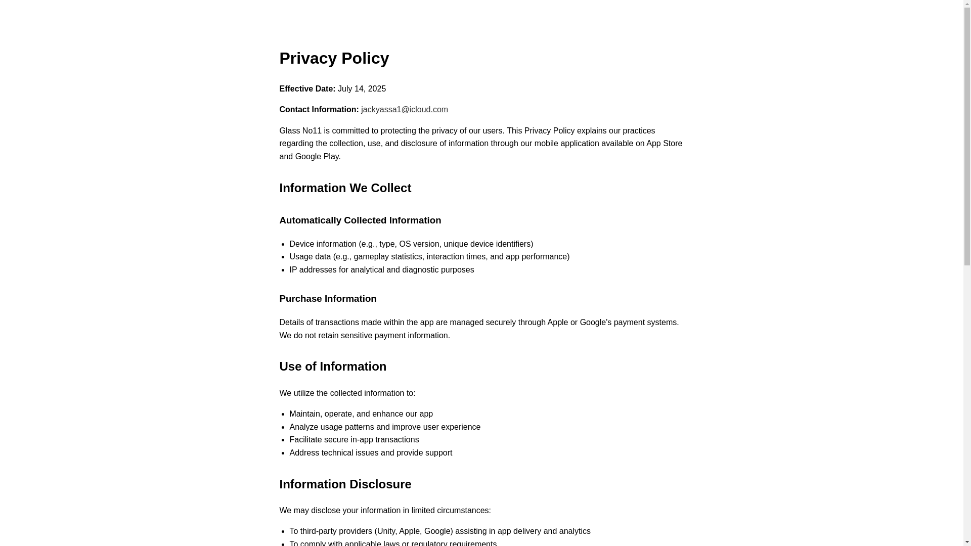 website screenshot of https://glassn11.live/