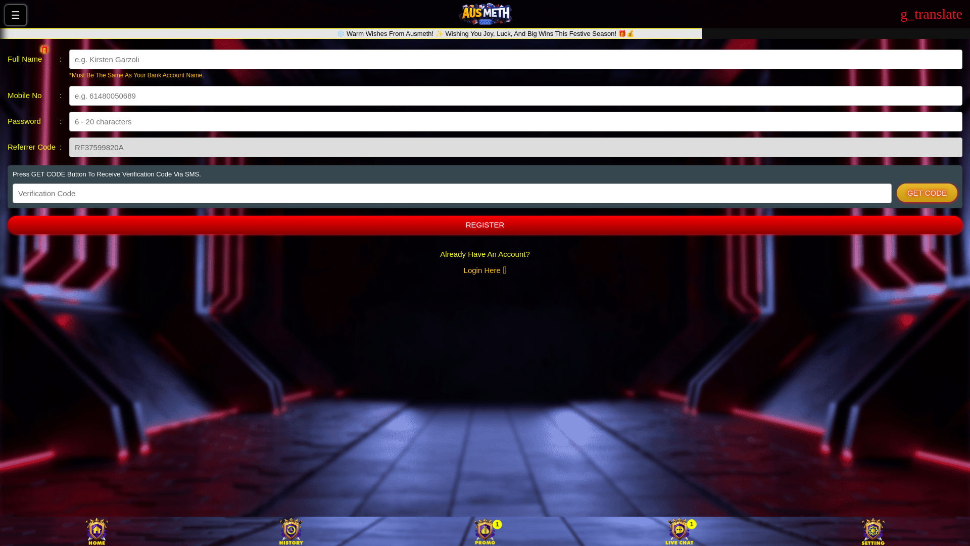 website screenshot of https://ausmeth.com/RF37599820A