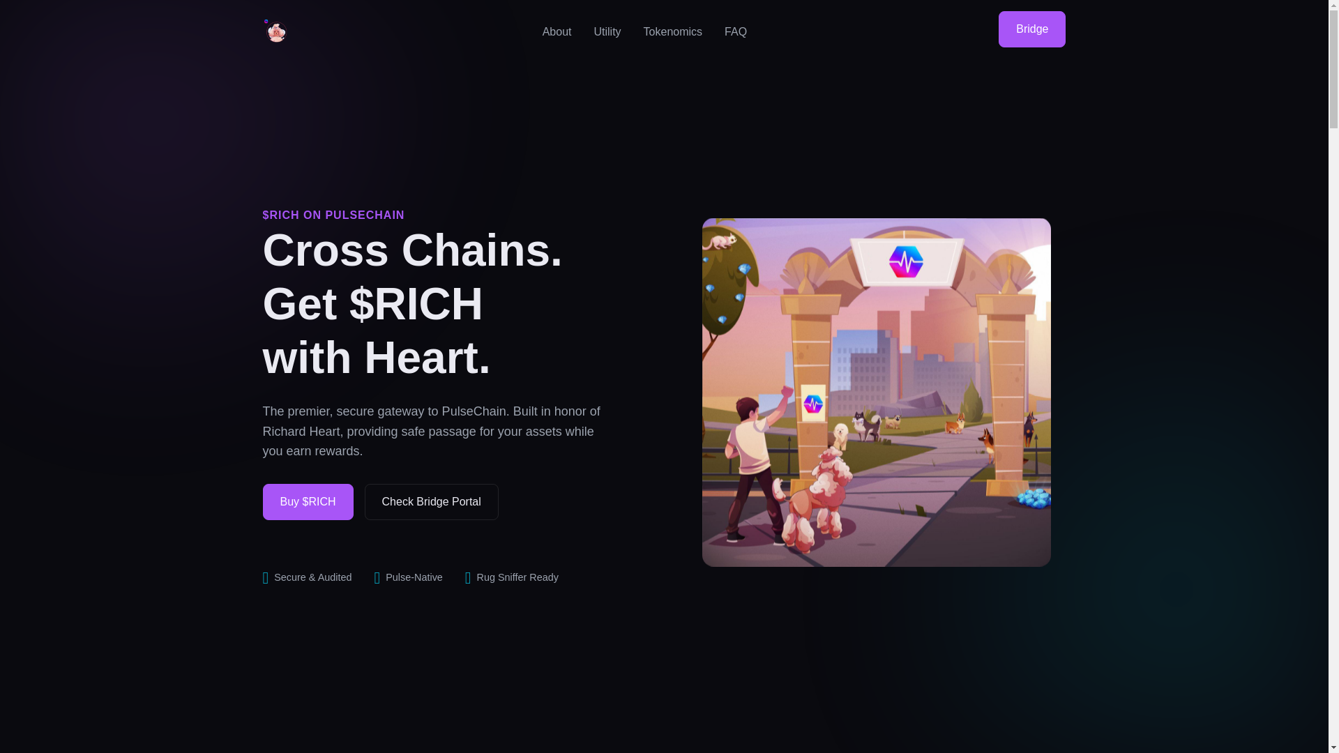 website screenshot of https://richheartbridge.xyz/