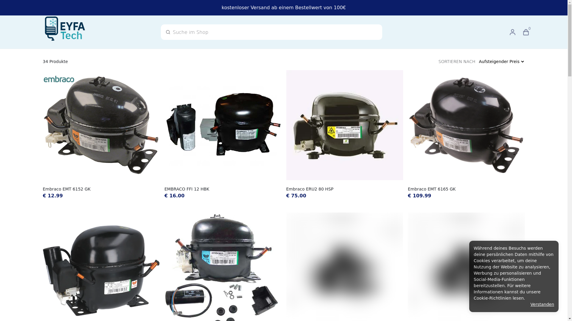 website screenshot of https://eyfa-tech.de/