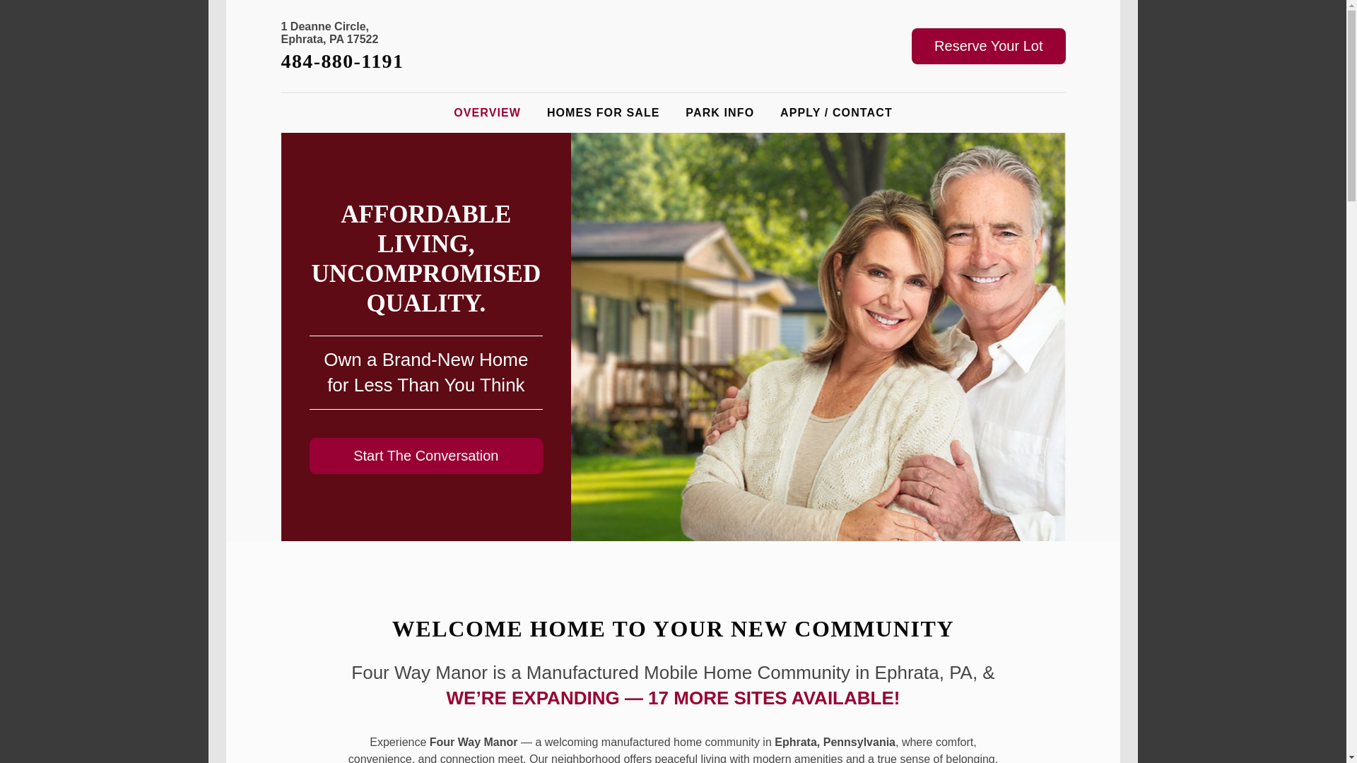 website screenshot of https://fourwaymanor.com/
