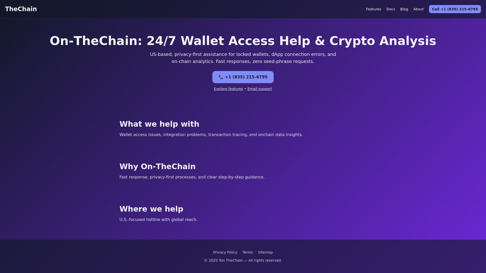 website screenshot of https://on-thechain.pages.dev/