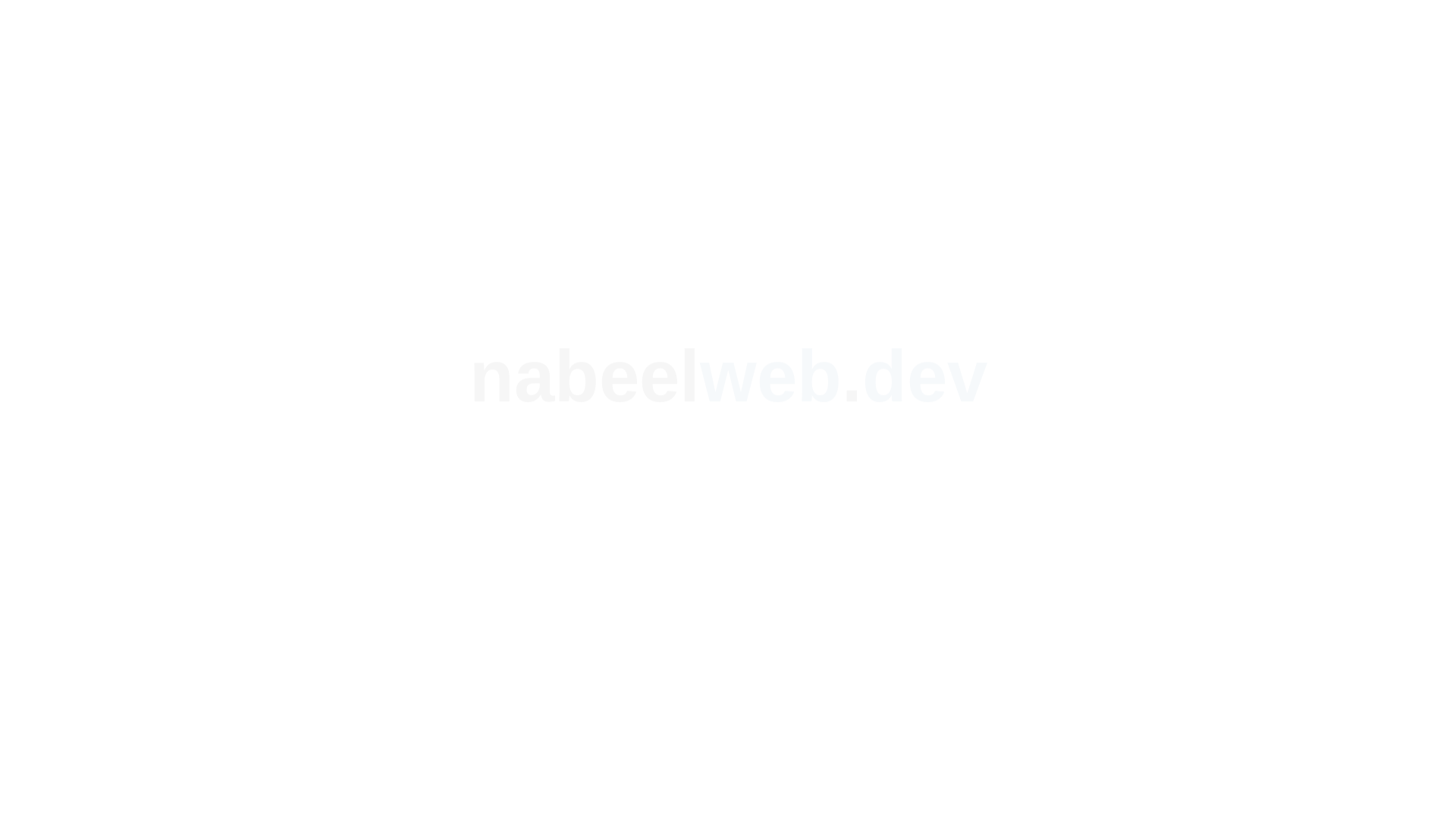 website screenshot of https://nabeelweb.dev/