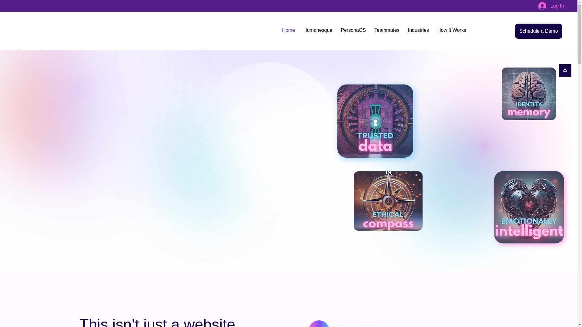 website screenshot of https://humanesque.ai/