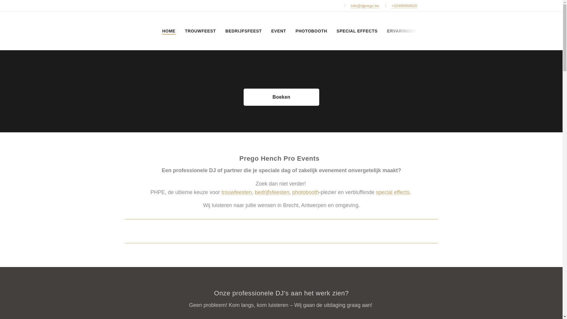 website screenshot of https://uwtrouwfeest.be/