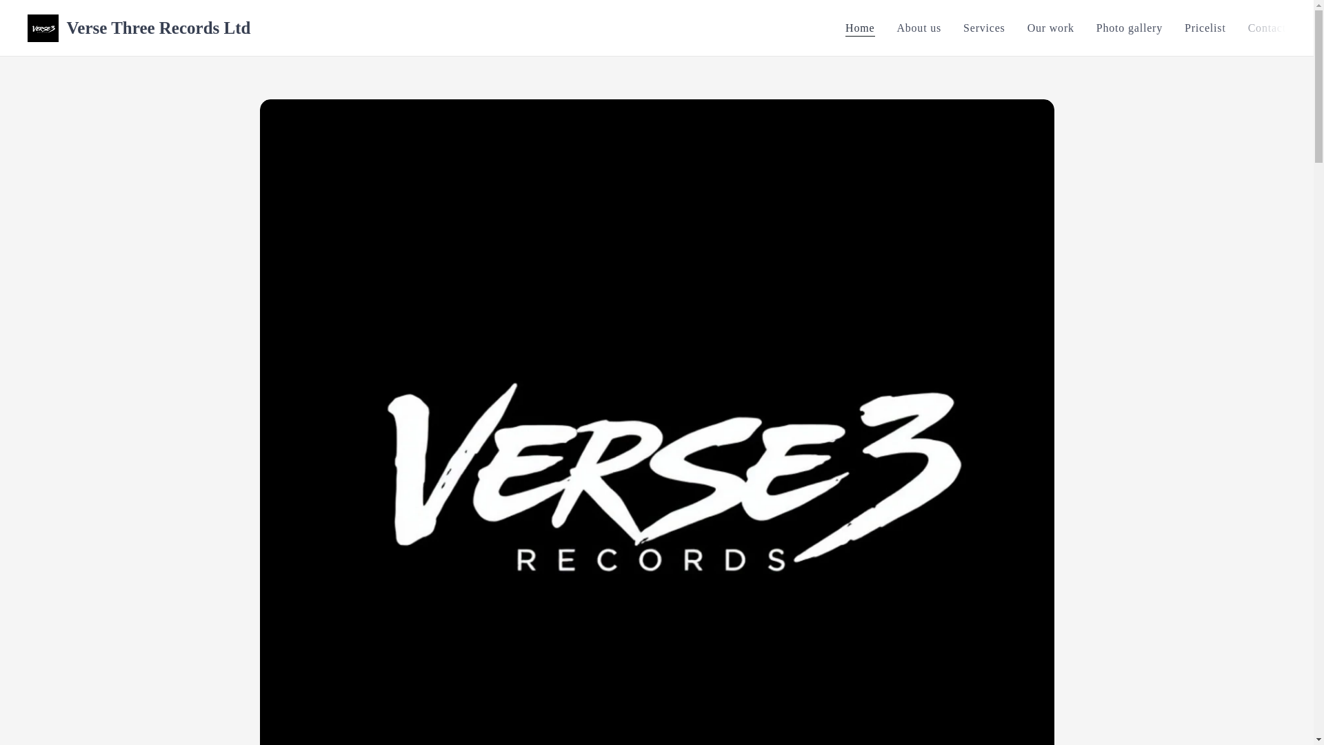 website screenshot of https://versethreerecords.com/