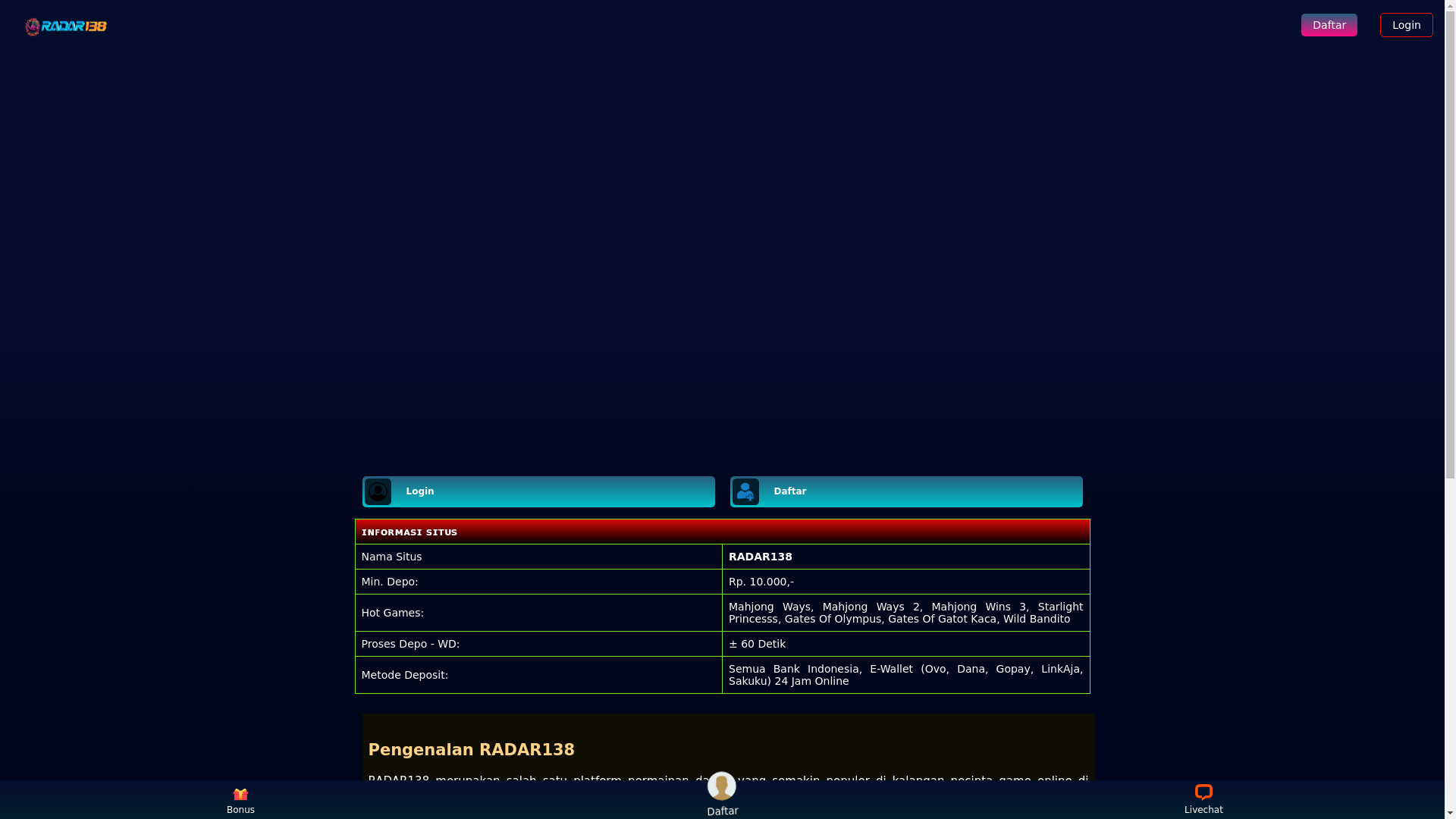 website screenshot of https://radar138aff8.pages.dev/