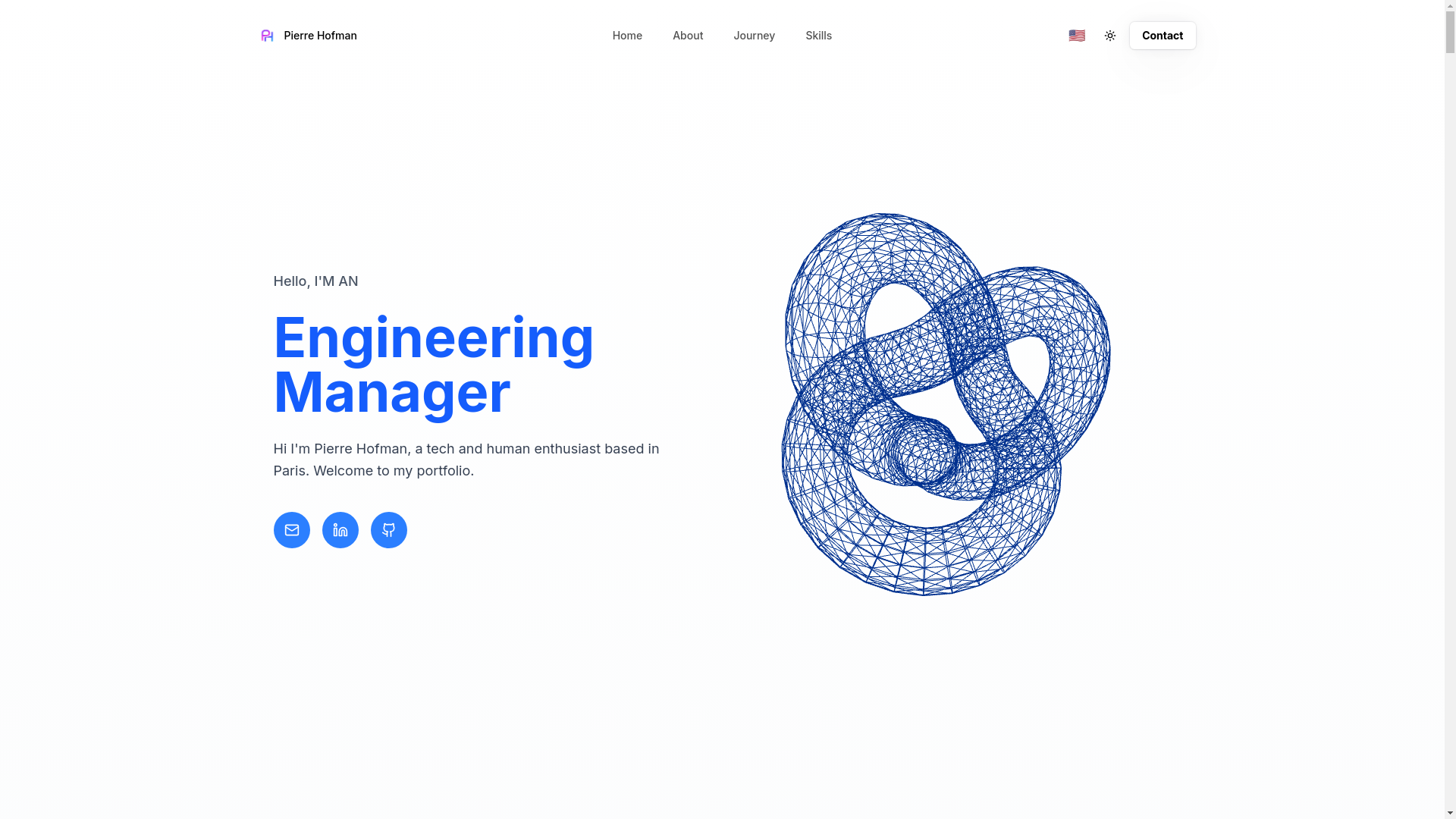 website screenshot of https://pierrehofman.fr/