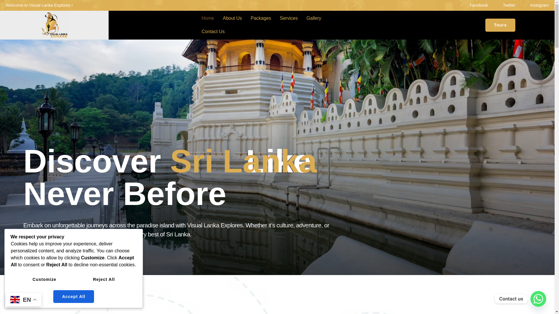 website screenshot of https://visuallankaexplore.com/