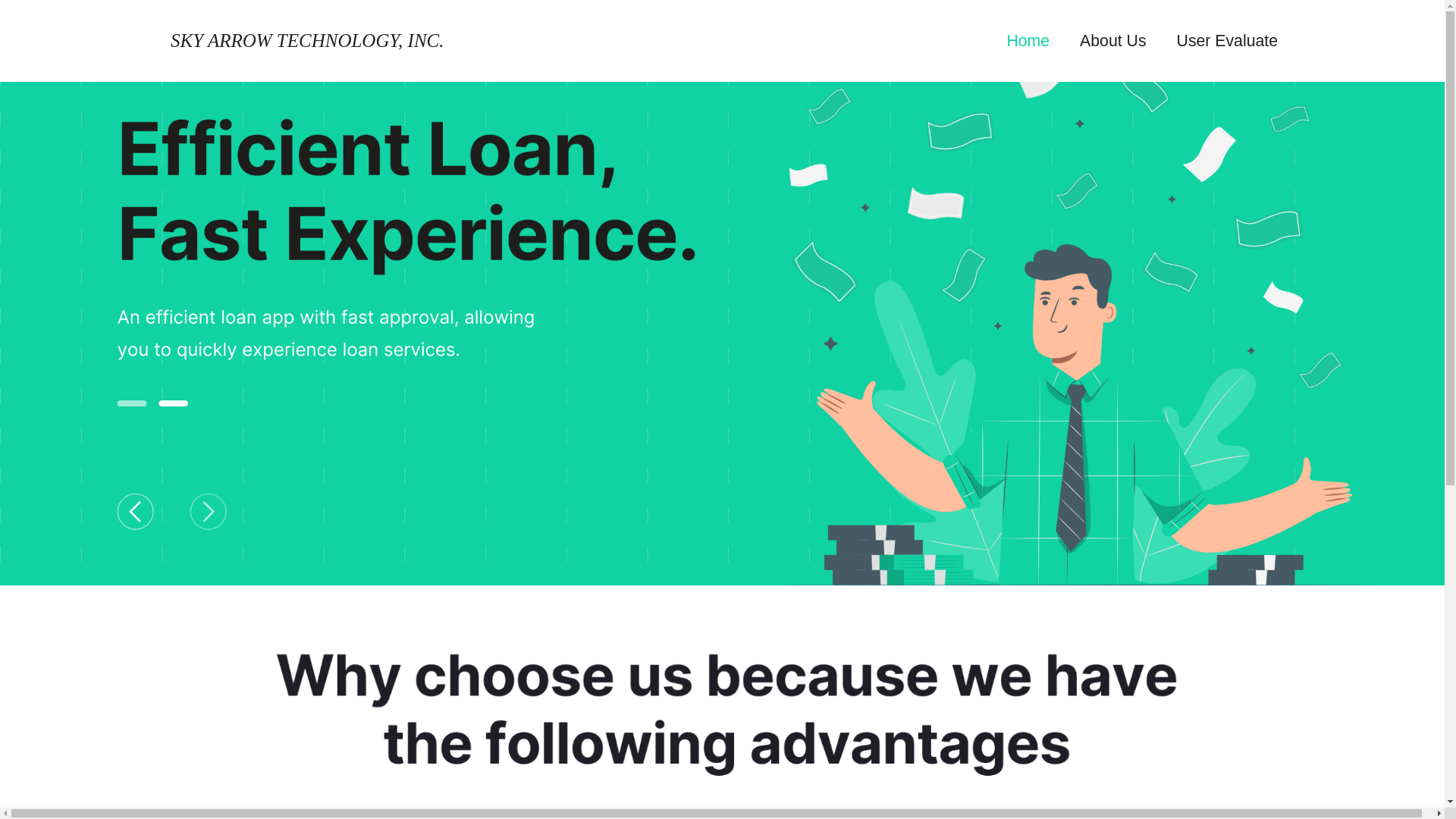 website screenshot of https://skyarrow-tech.com/