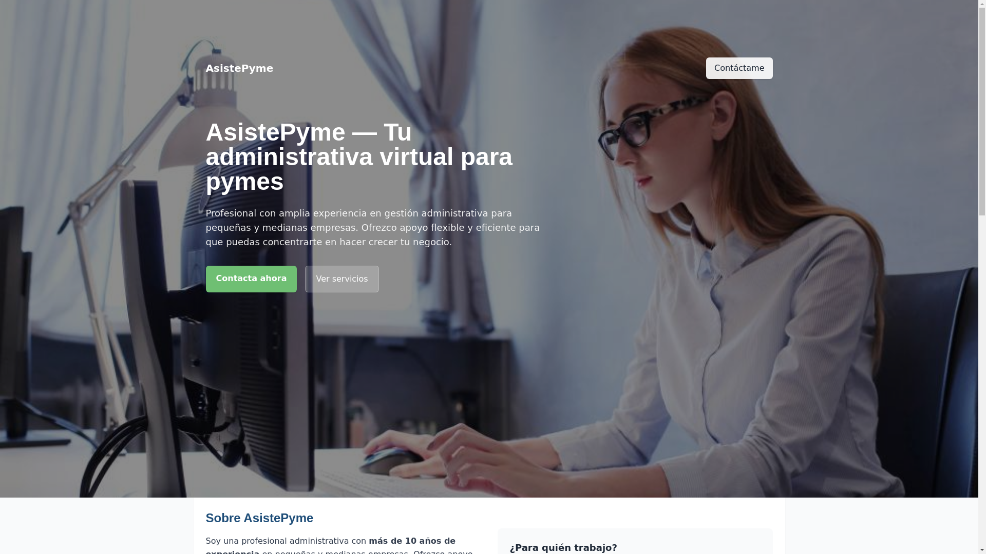 website screenshot of https://asistepyme.es/