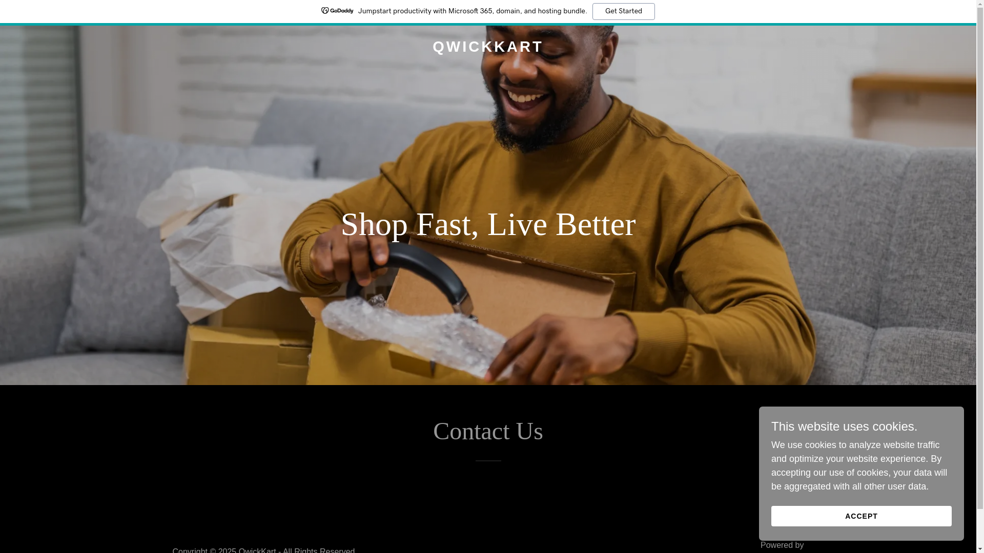 website screenshot of https://qwickkart.in/