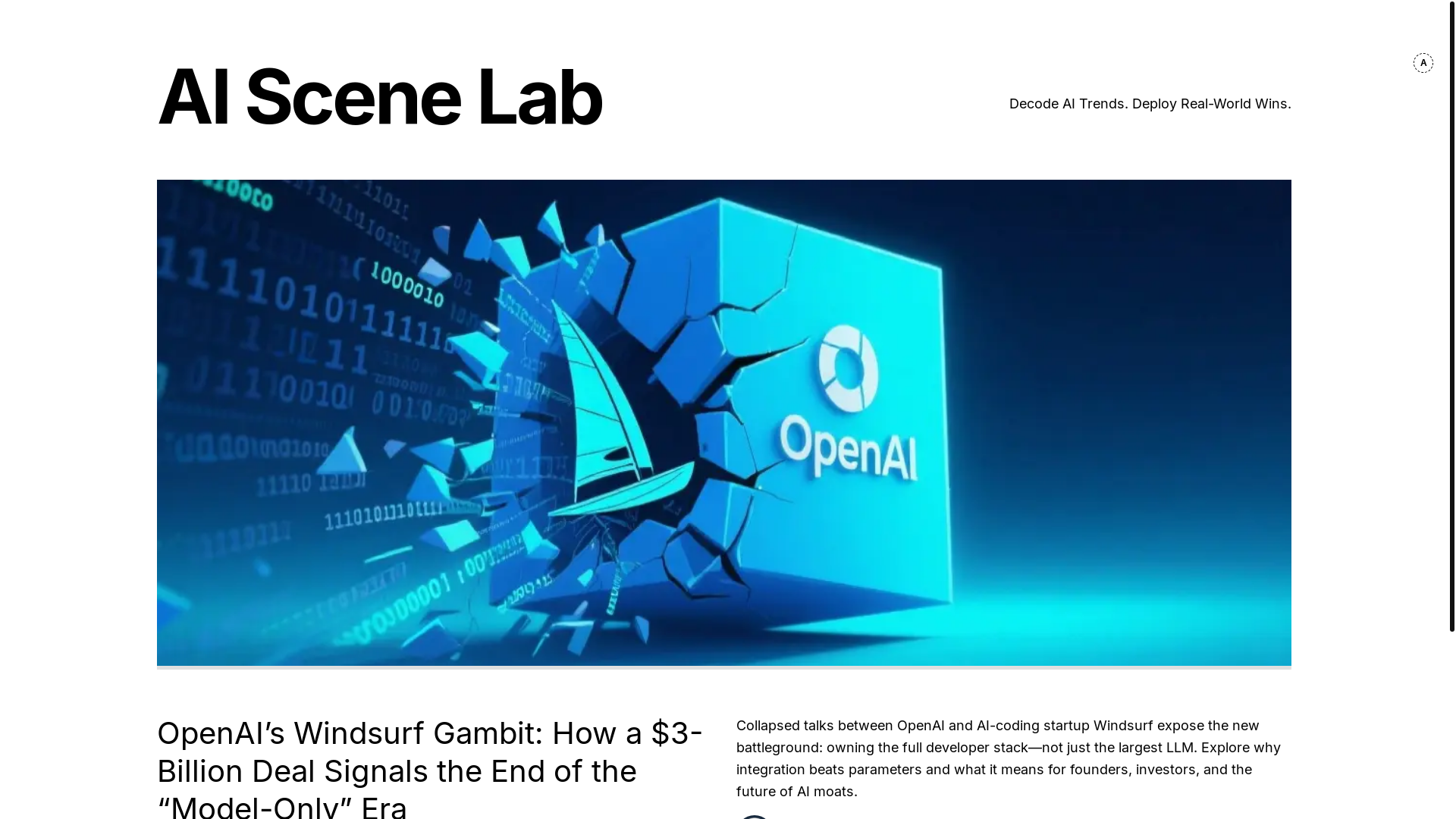 website screenshot of https://aiscenelab.com/