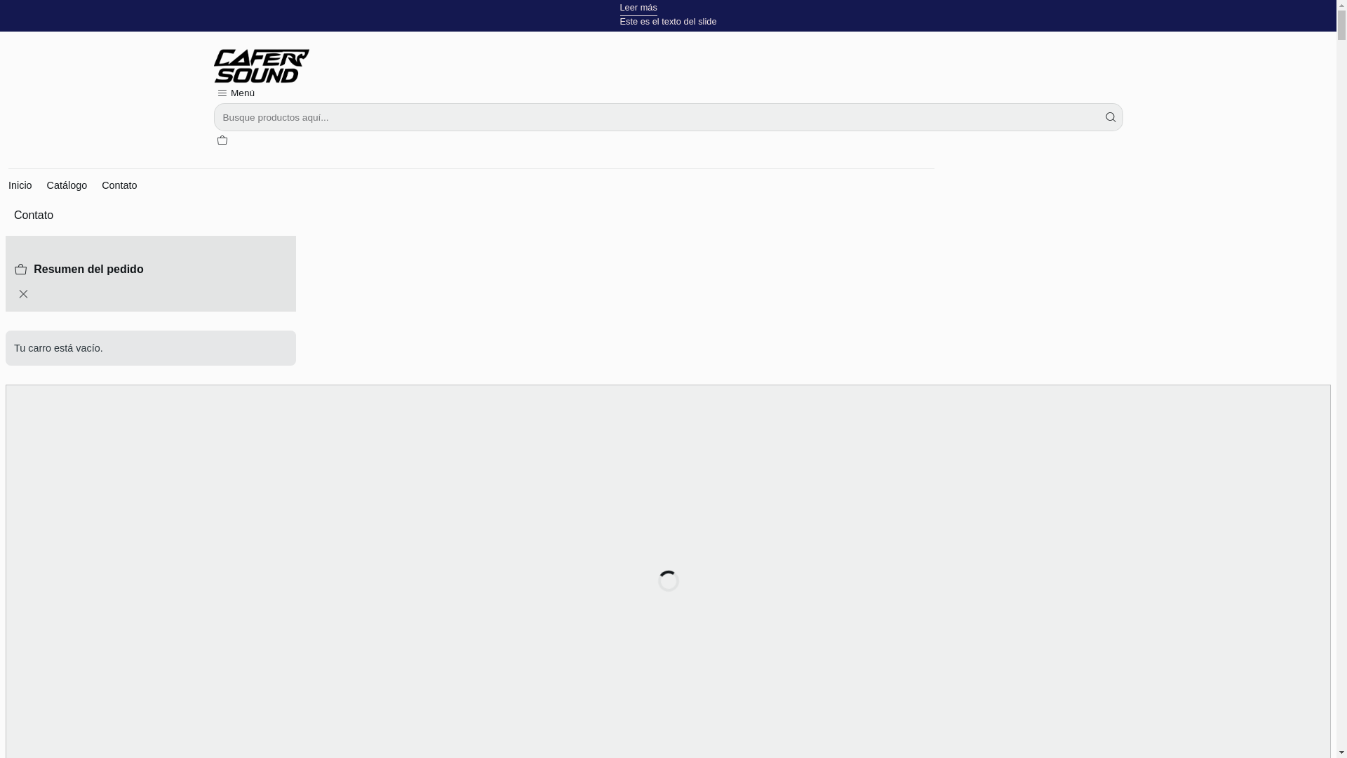 website screenshot of https://cafersound.cl/
