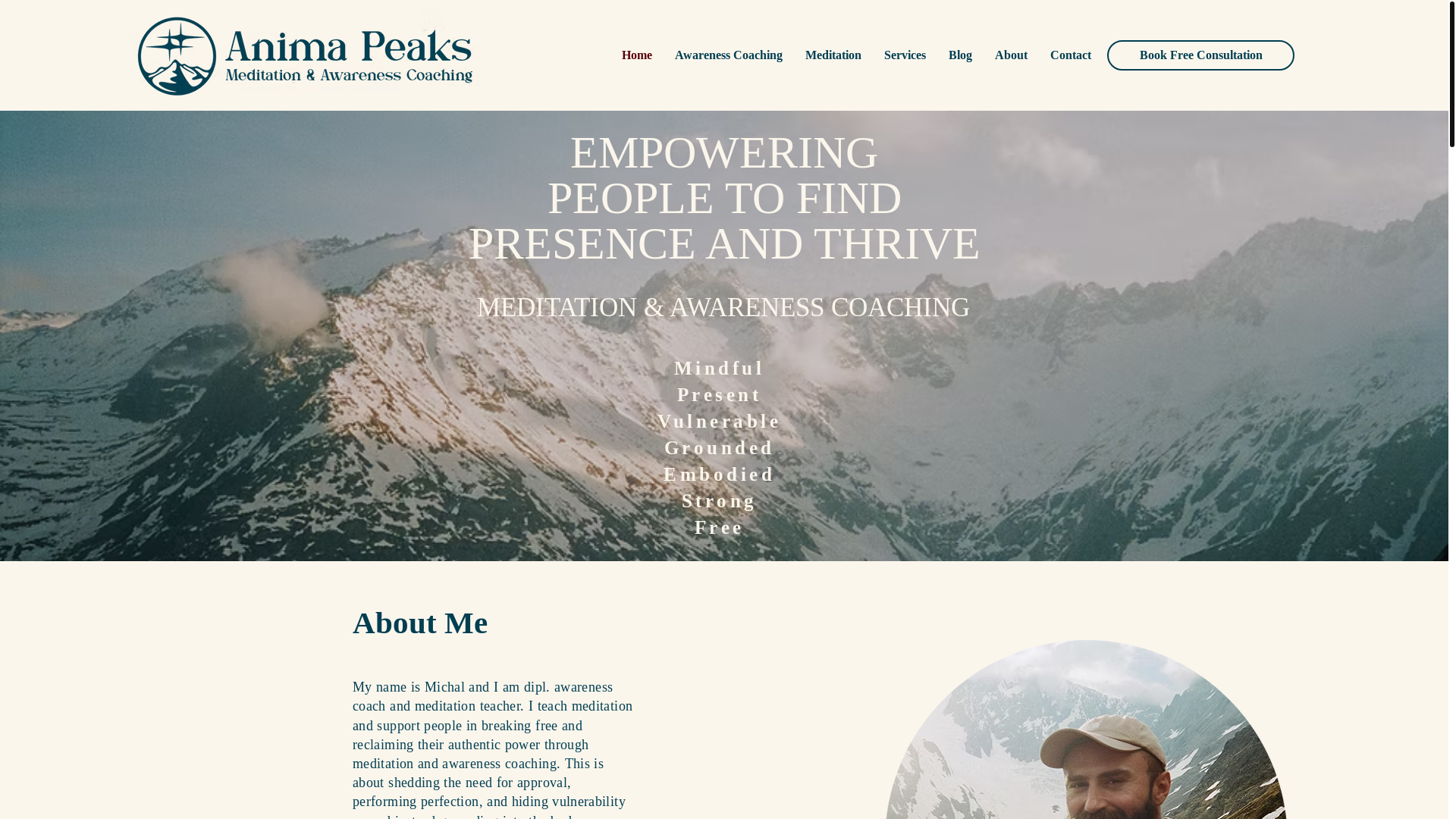 website screenshot of https://animapeaks.com/