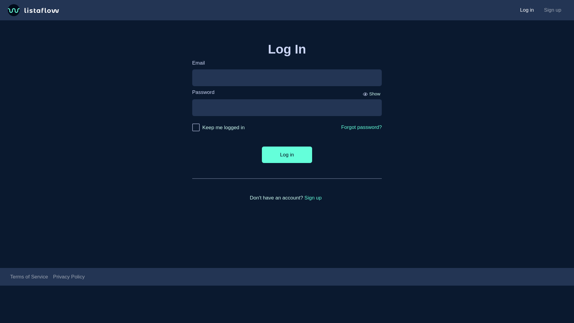 website screenshot of https://listaflow-demo.pages.dev/