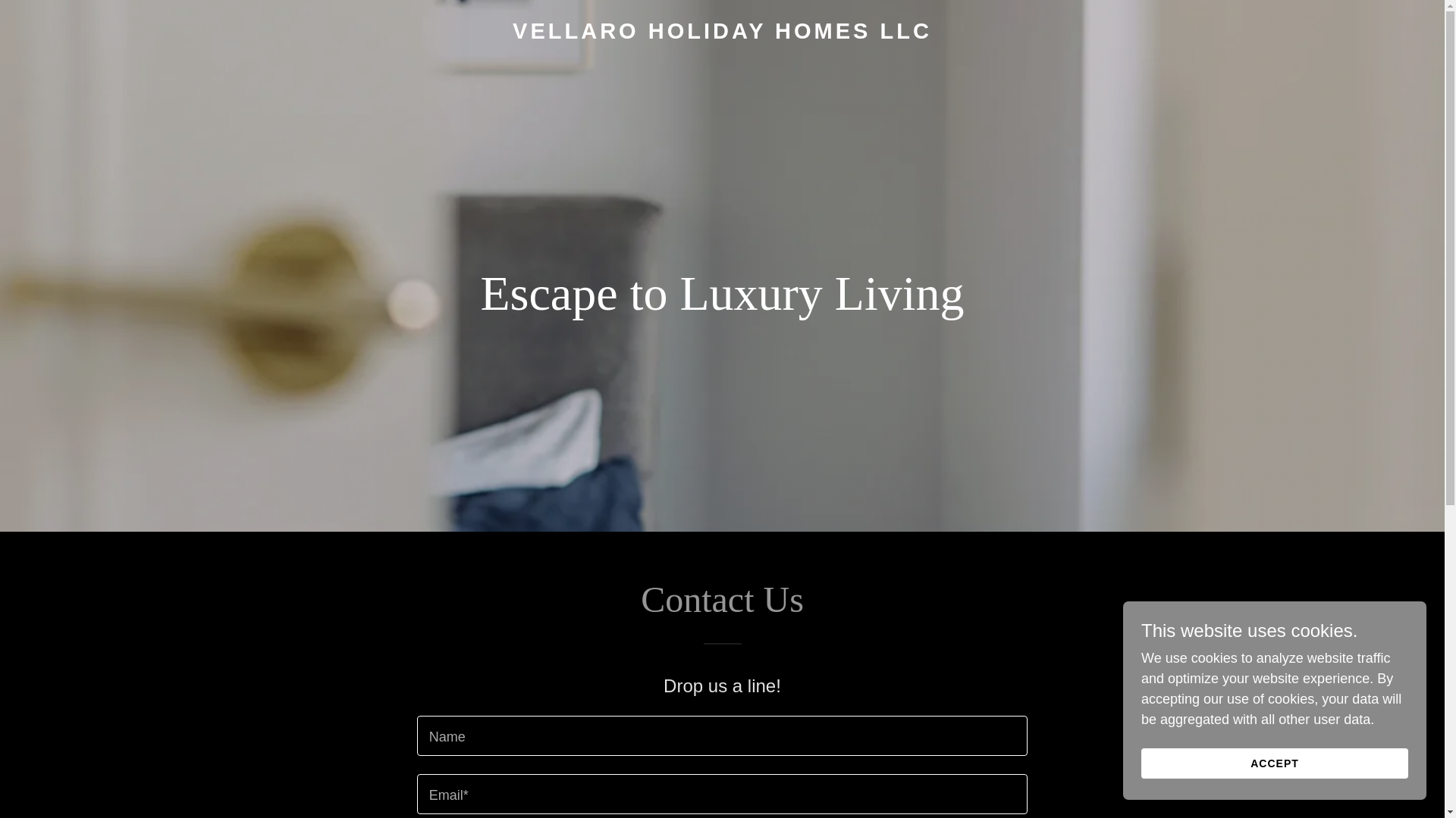 website screenshot of https://vellarohomes.com/