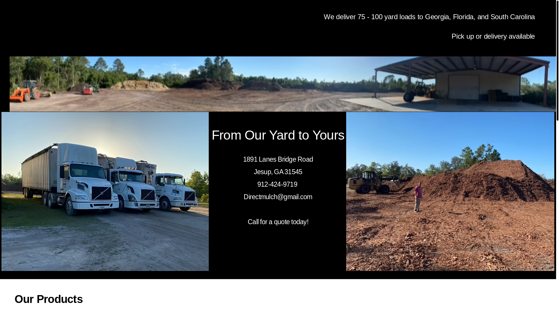 website screenshot of https://directmulchllc.com/