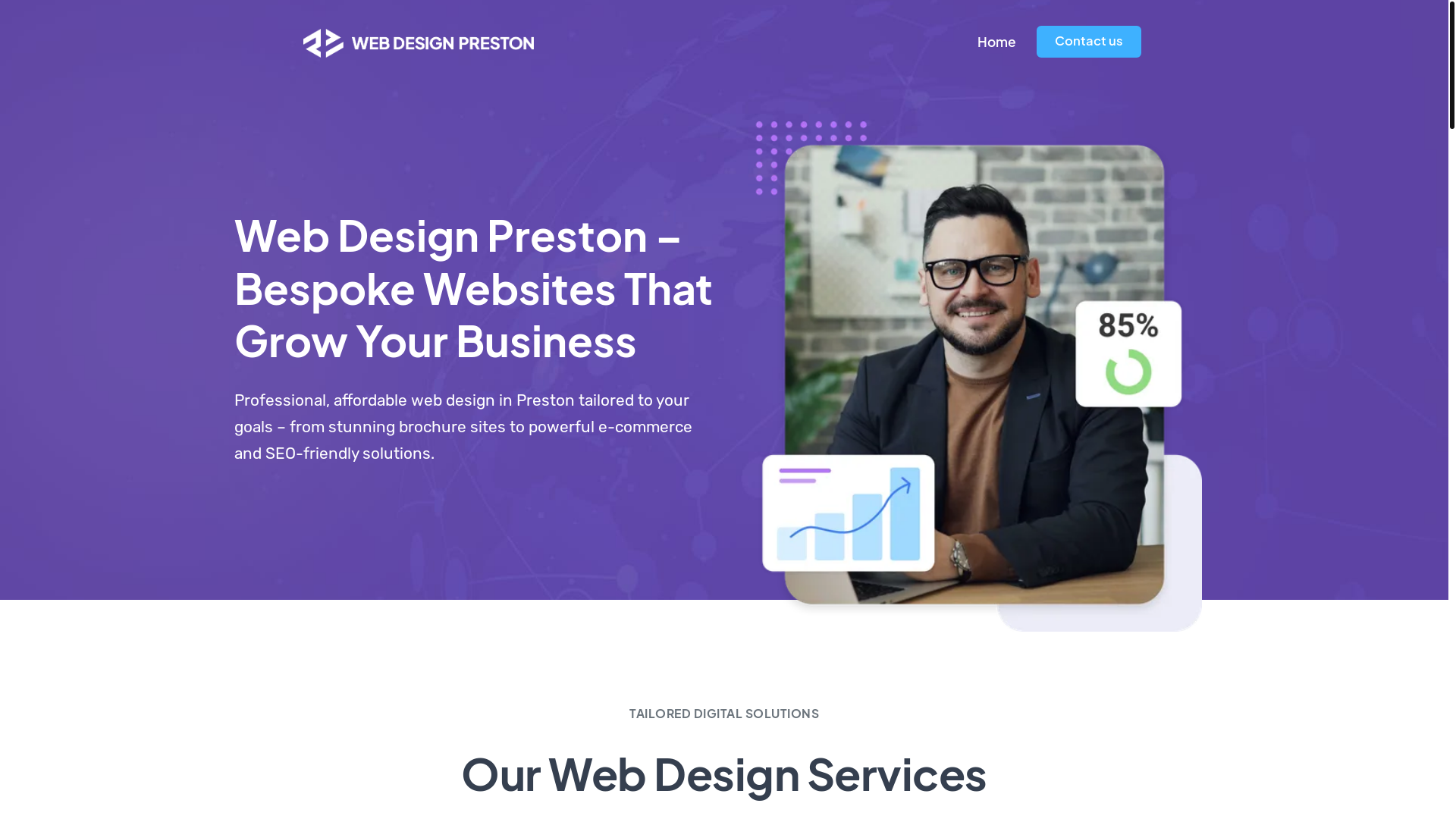 website screenshot of https://web-design-preston.pages.dev/