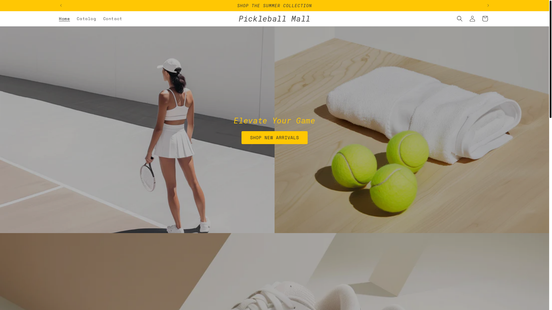 website screenshot of https://pickleplaza.com/