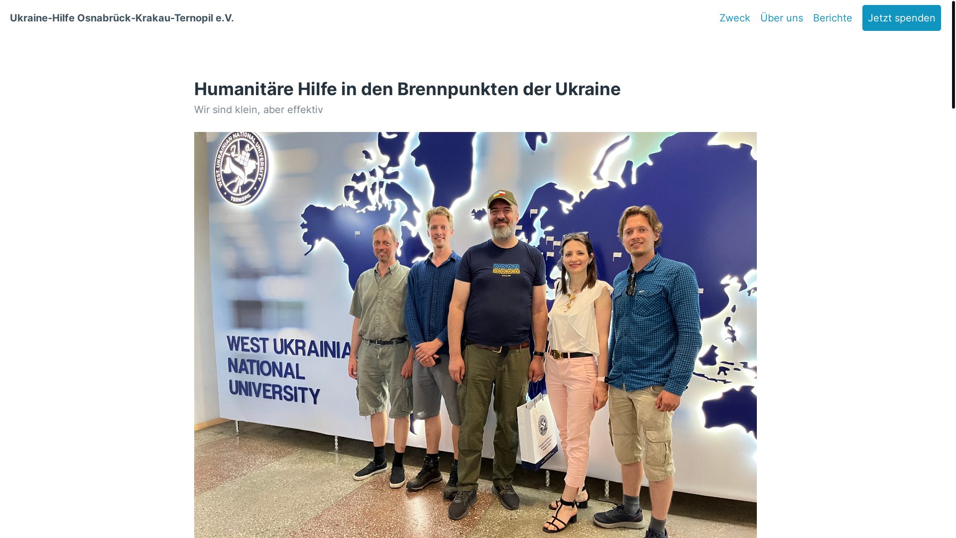 website screenshot of https://ukraine-hilfe-osnabrueck.de/