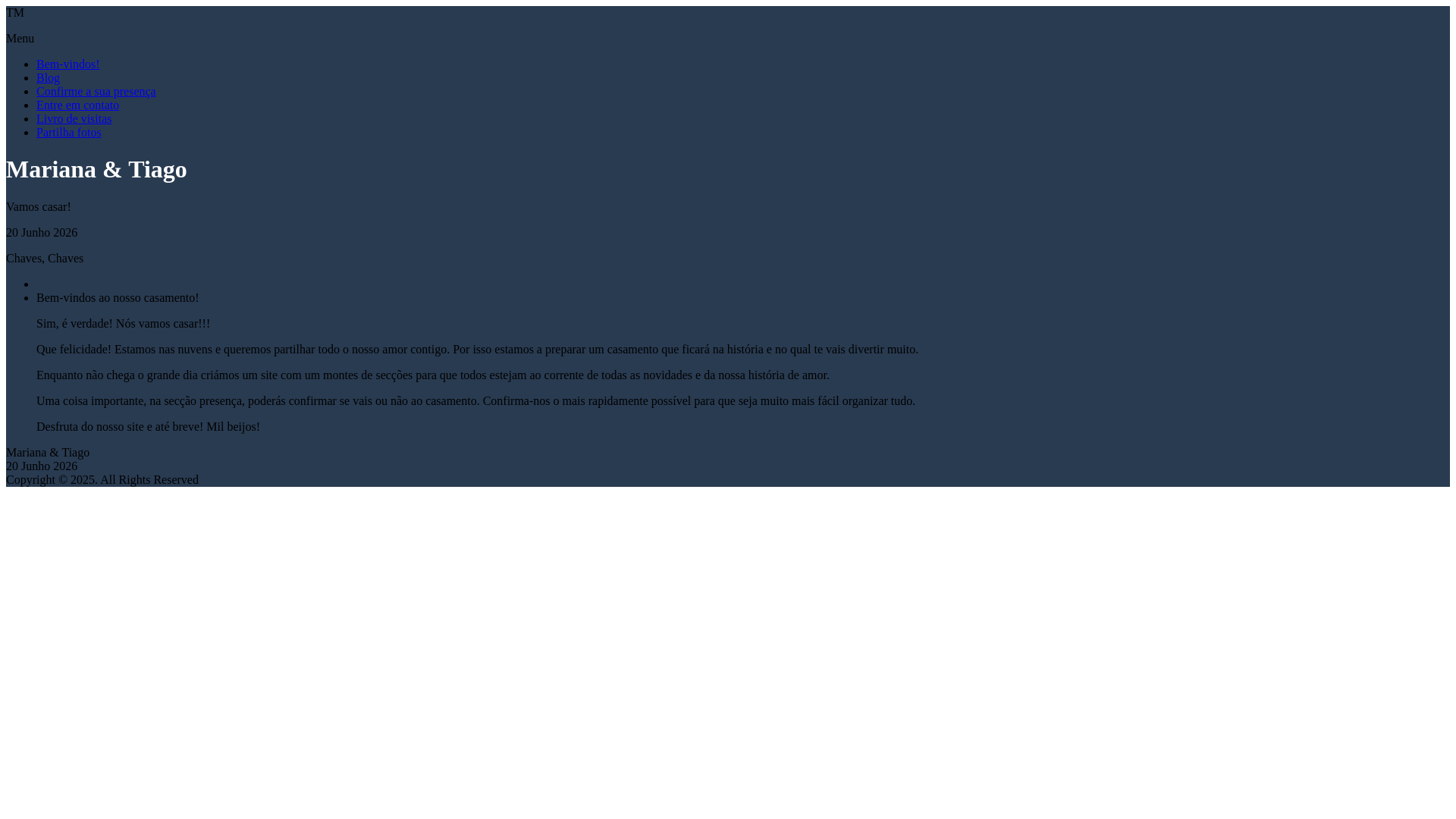 website screenshot of https://marianaetiago2026.com/