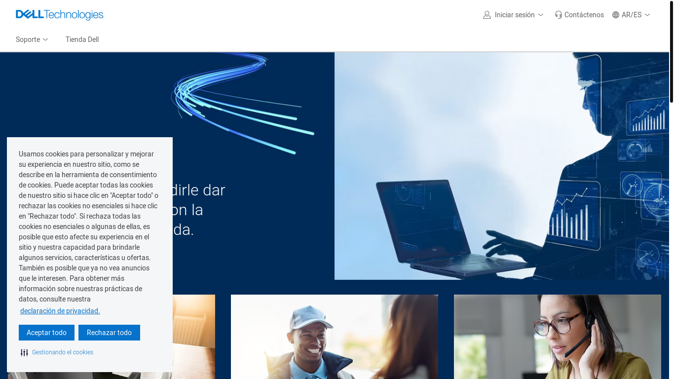 website screenshot of https://www.dell.com/