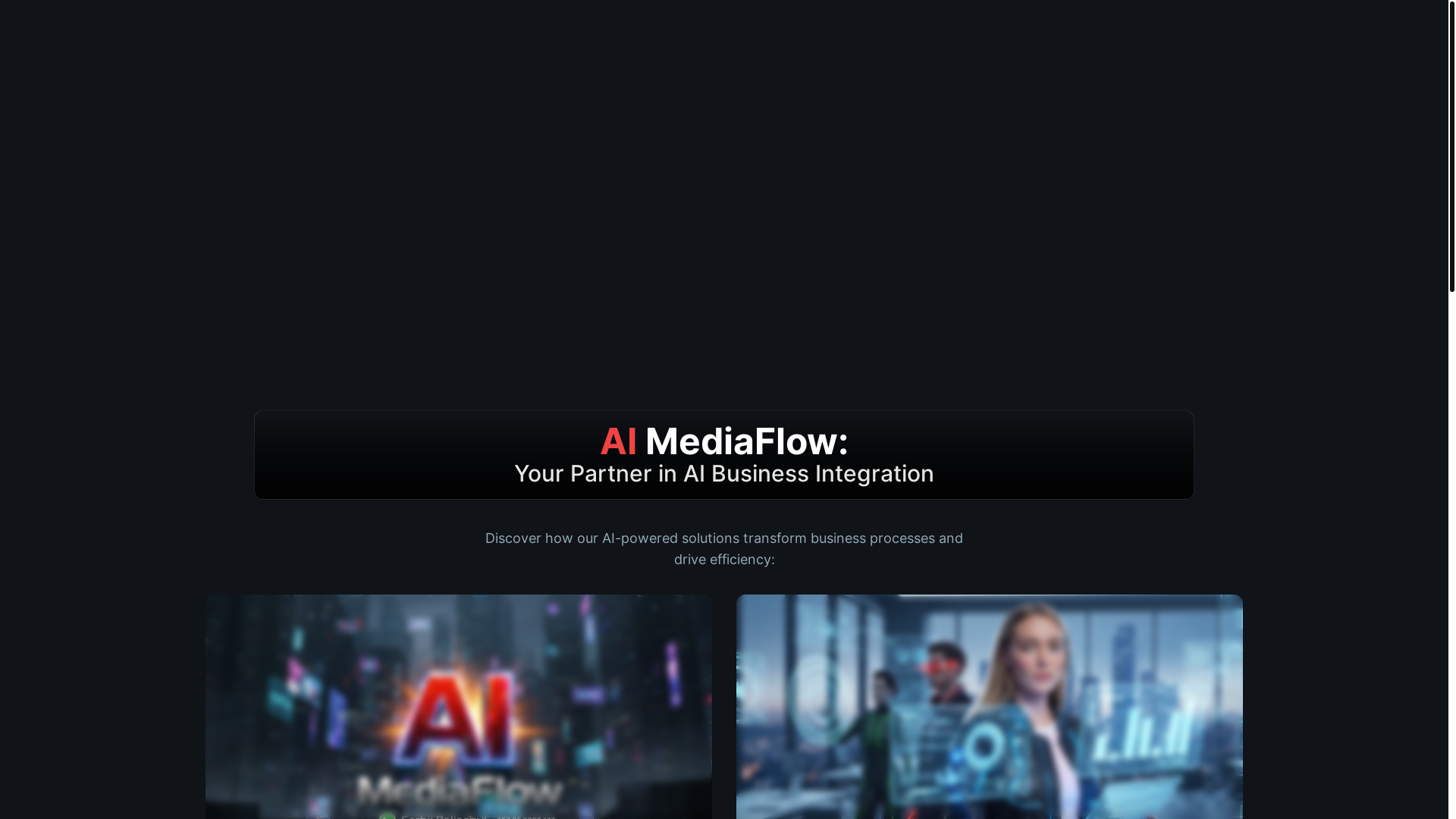 website screenshot of https://aimediaflow.net/