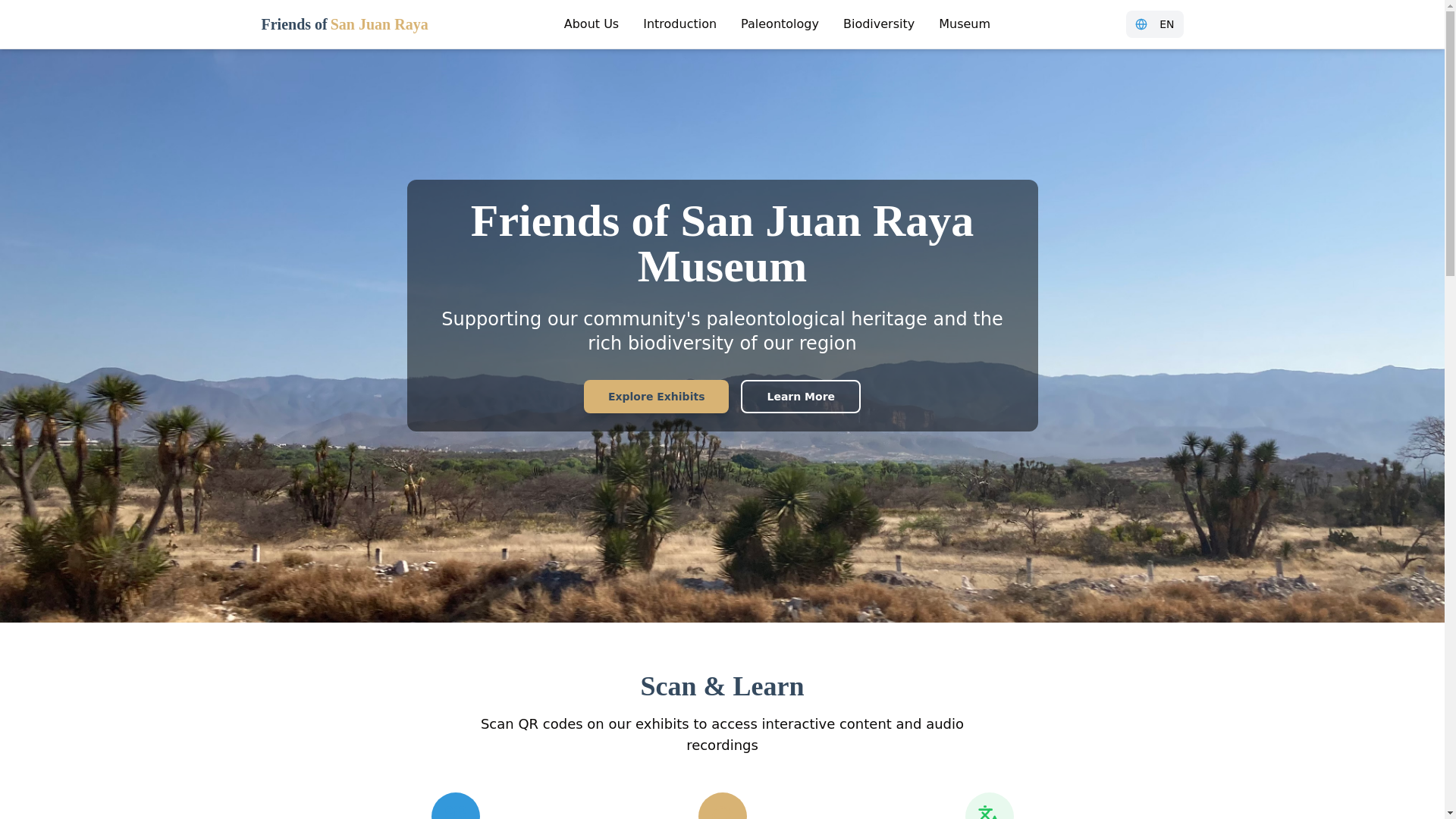 website screenshot of https://fofsanjuanrayamuseum.com/