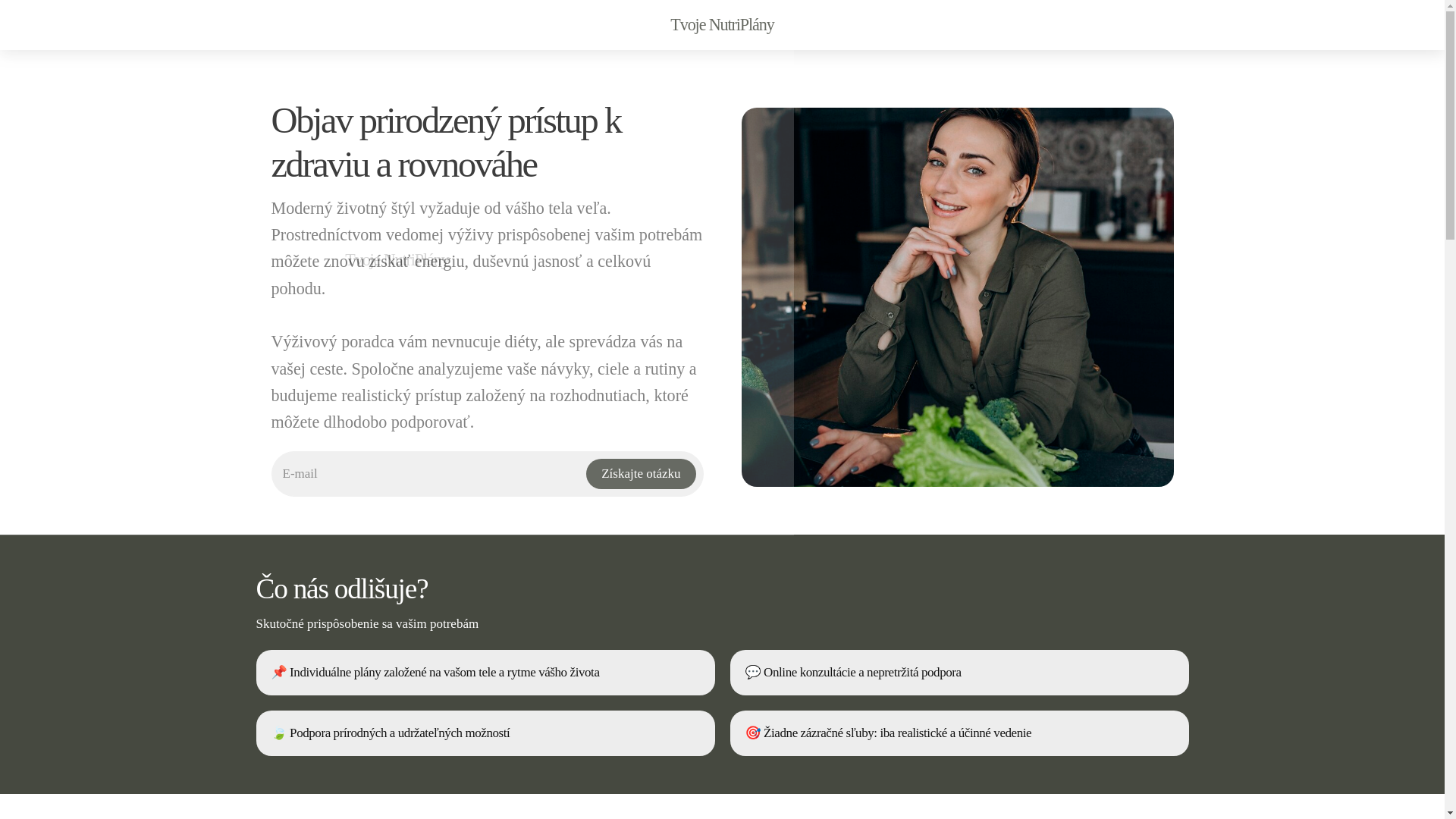 website screenshot of https://tvojenutriplanyd.info/