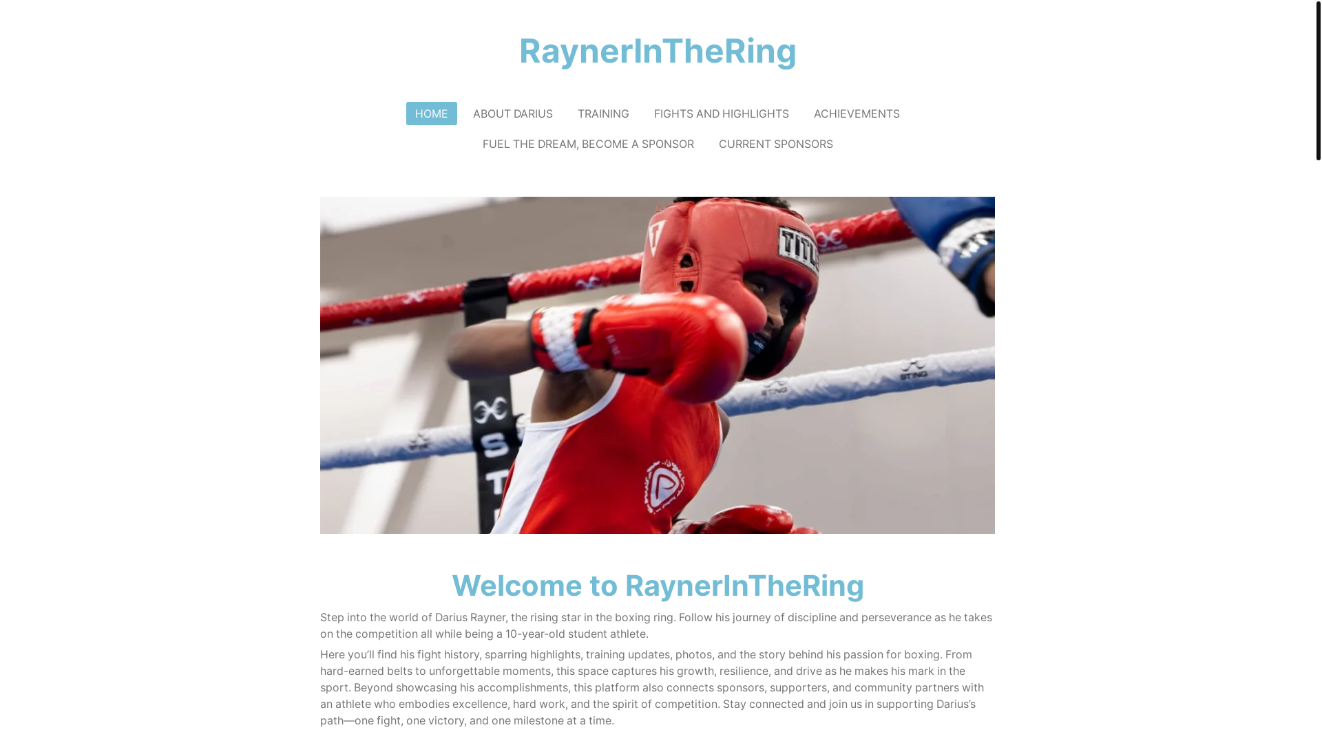 website screenshot of https://raynerinthering.org/